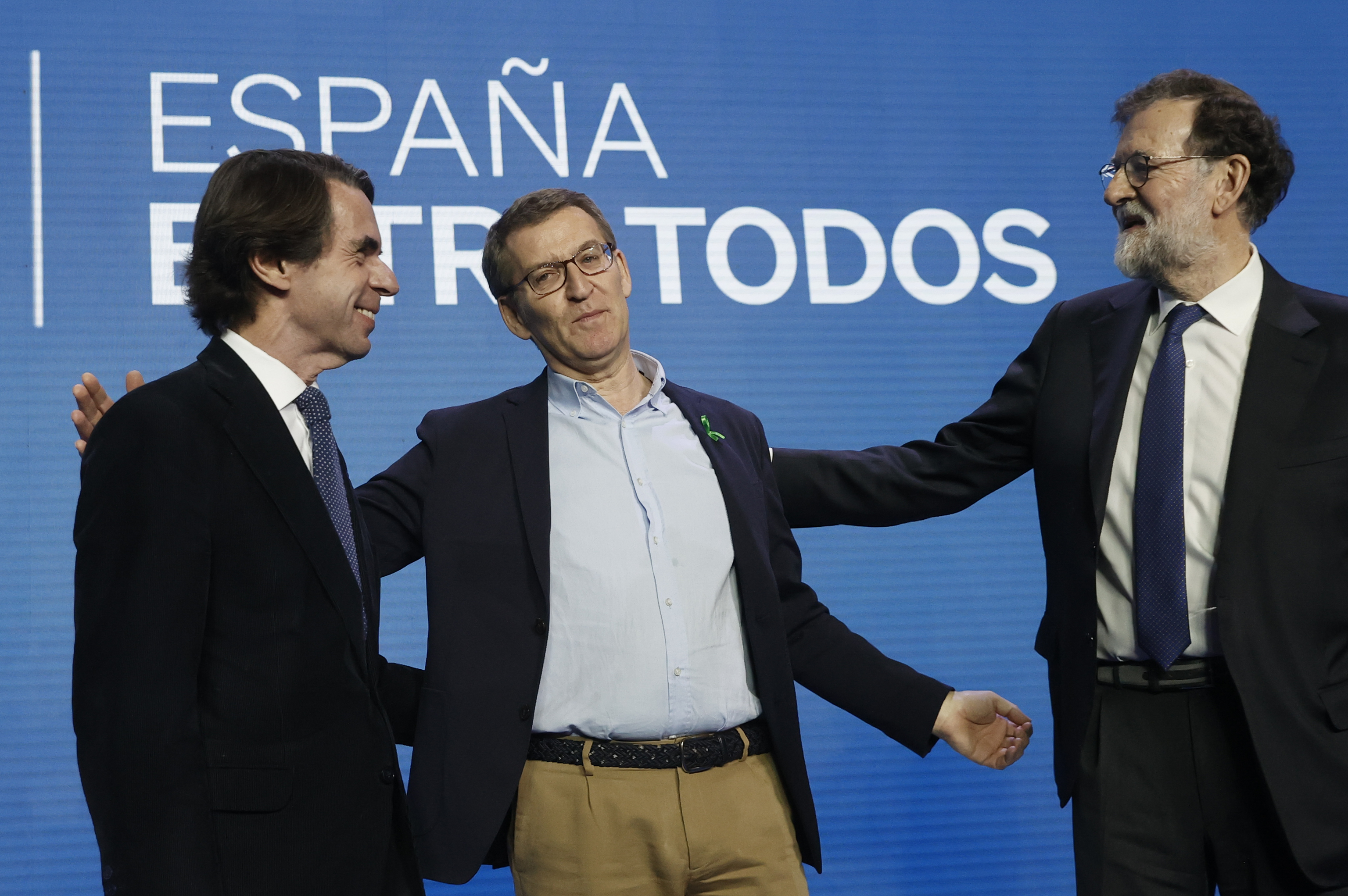 Aznar, Feijóo y Rajoy.