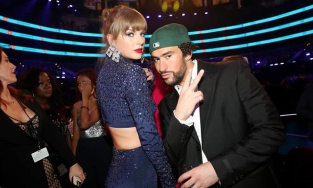Dos potencias se saludan: Bad Bunny y Taylor Swift posaron juntos y los fanáticos enloquecieron