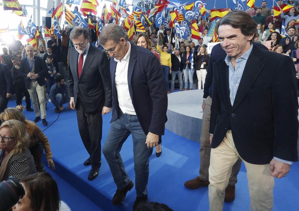 Rajoy, Feijóo y Aznar, en Valencia.