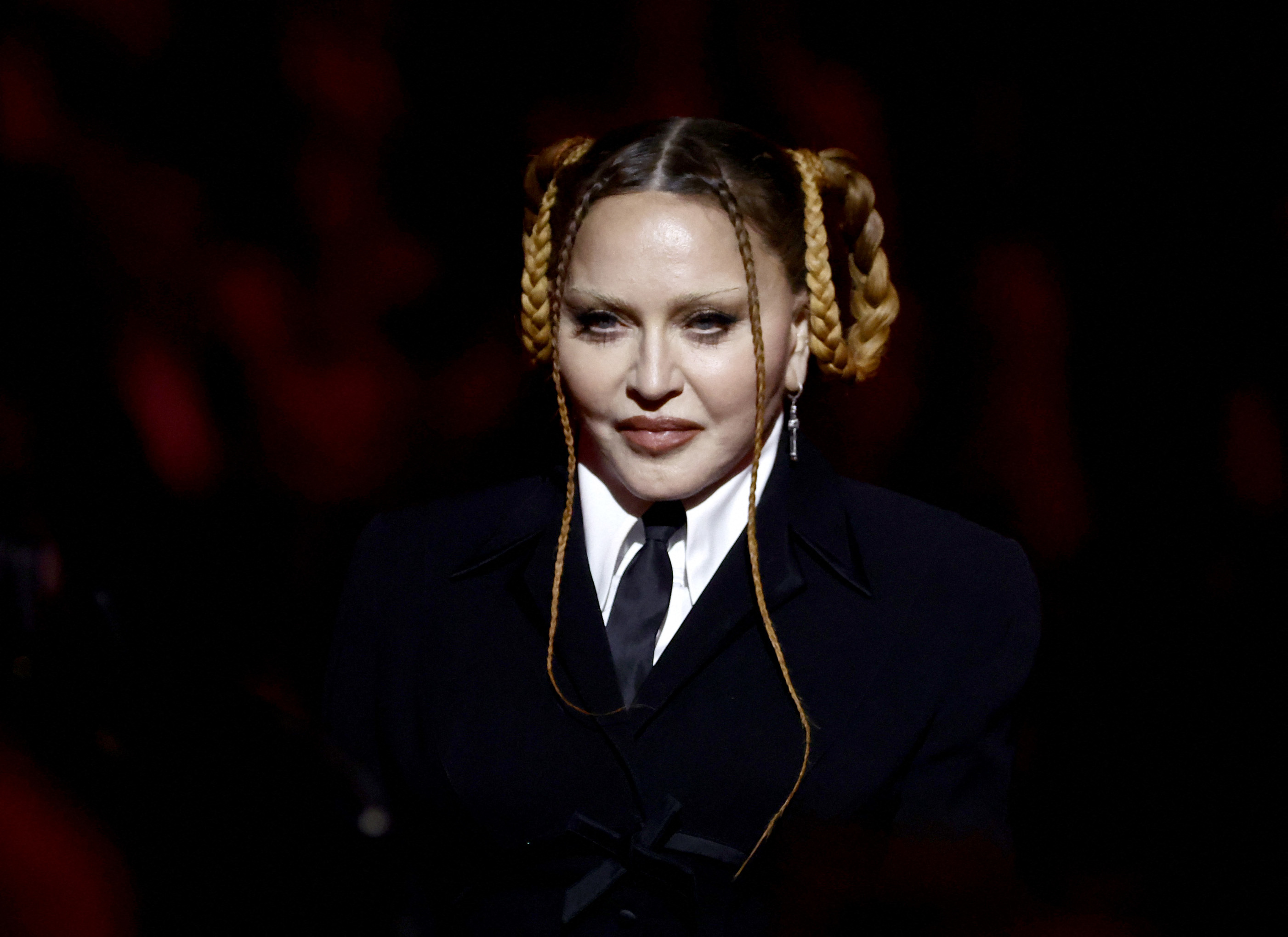 Madonna durante la gala de los Grammy.