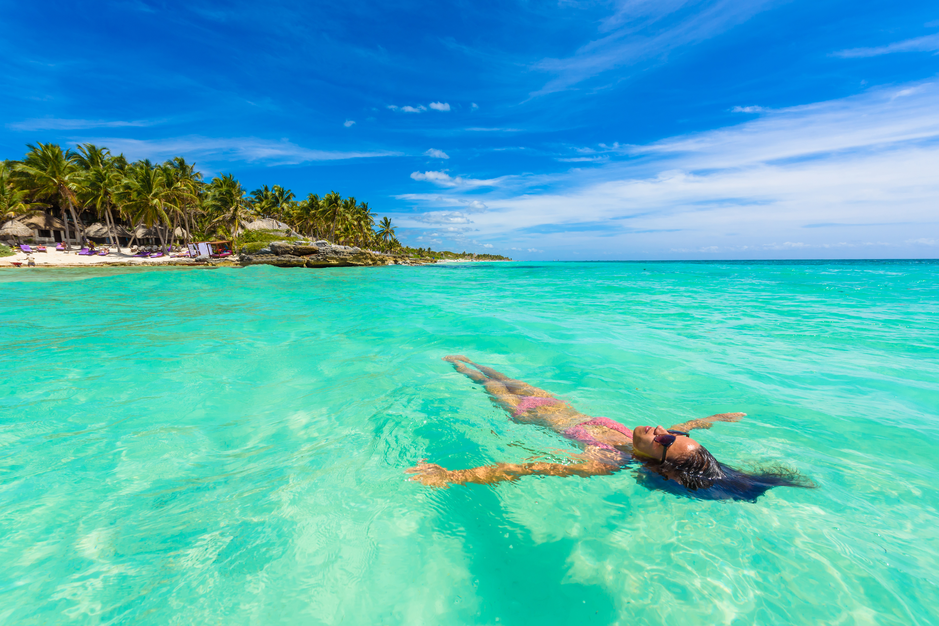 Reláx en un playa del Caribe.