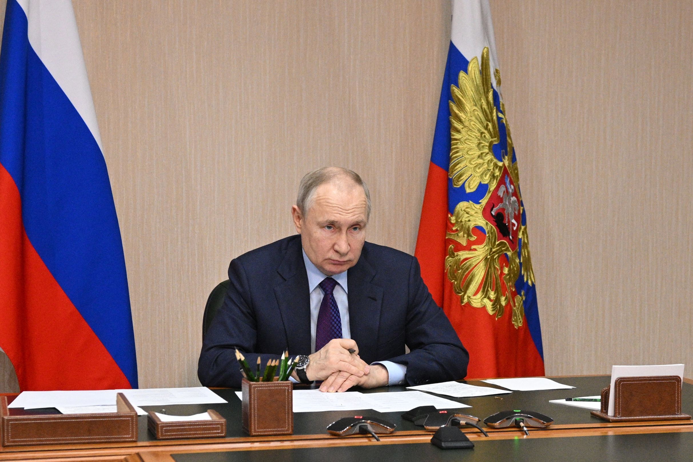 El presidente ruso, Vladimir Putin, en una reunin este viernes.