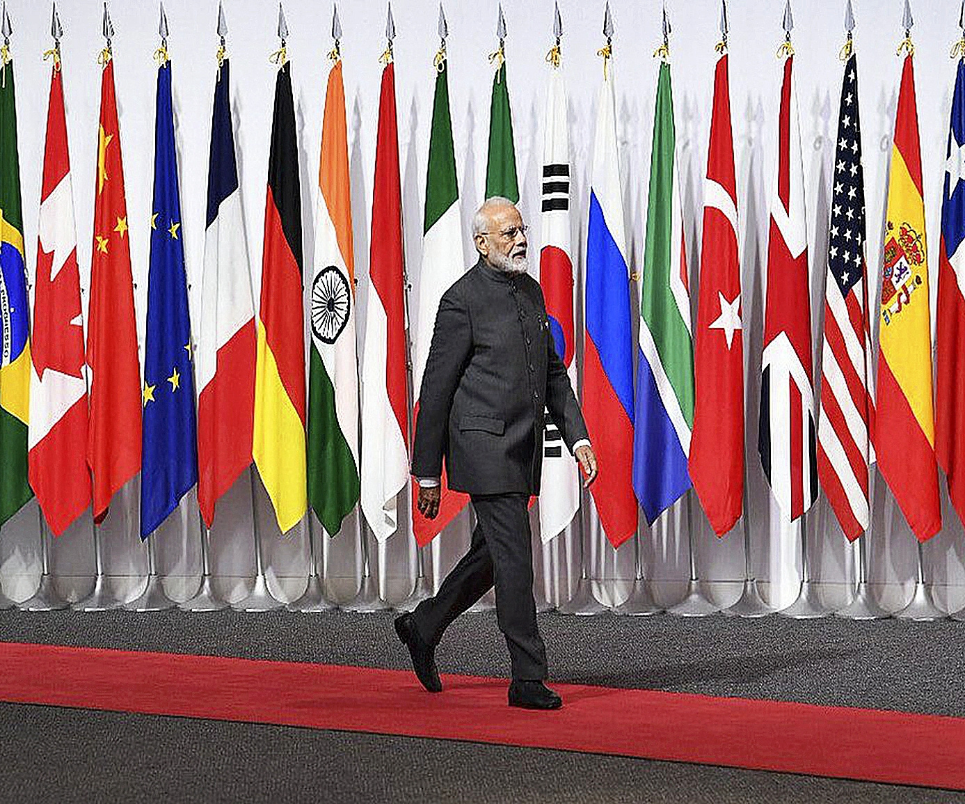 Narendra Modi en la cumbre del G20, en Osaka.