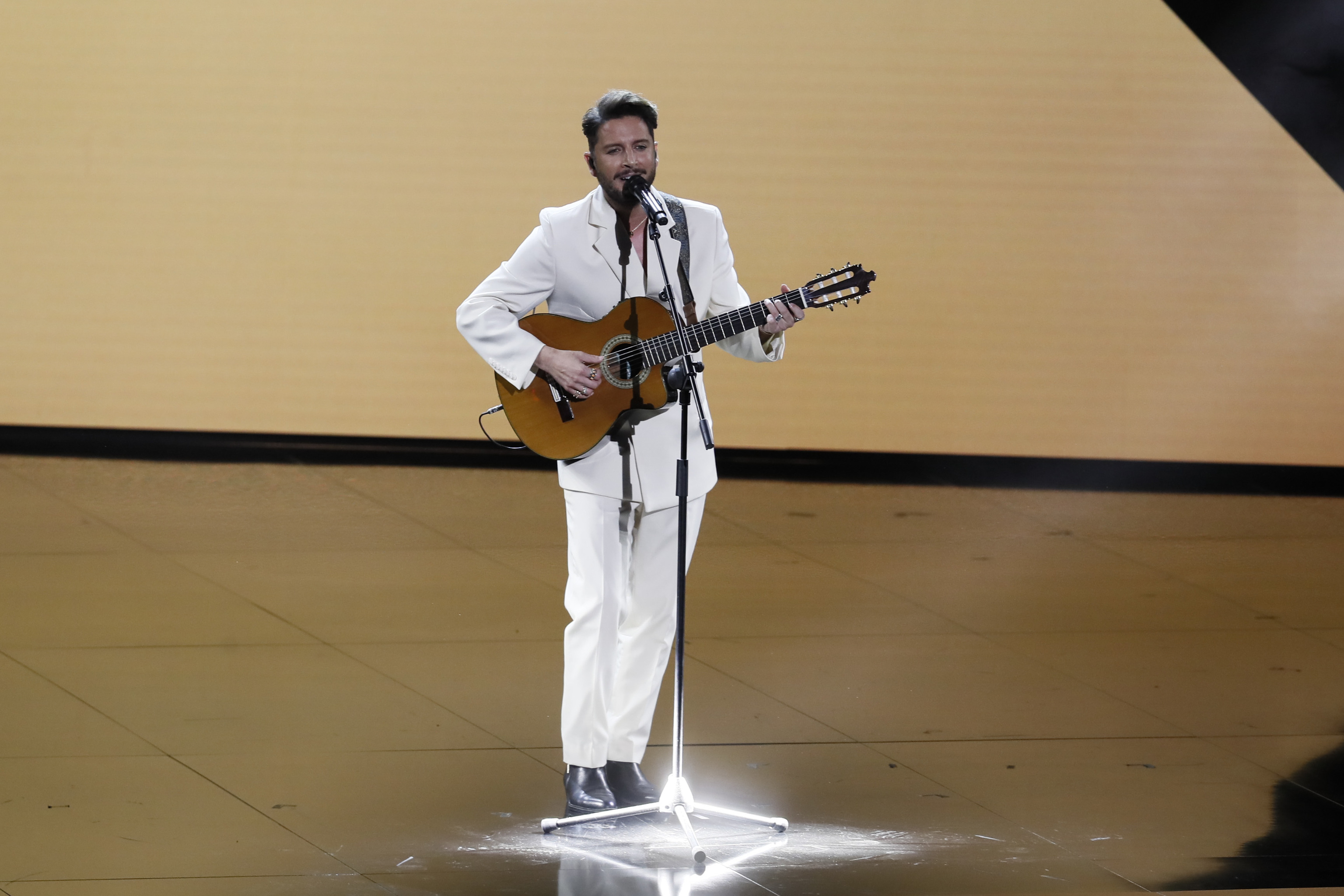 El cantante Manuel Carrasco en los 37 Premios Goya.