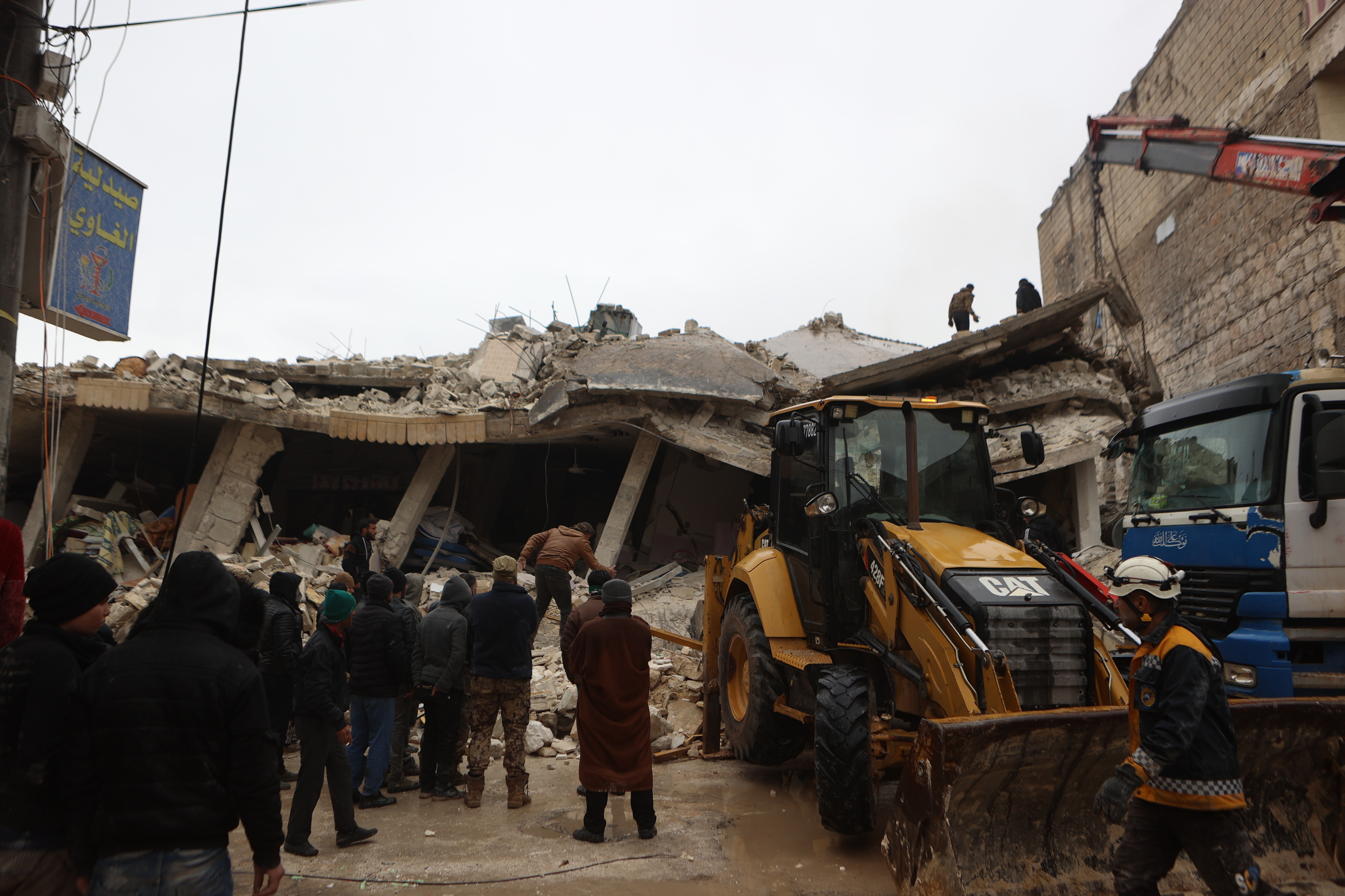 Una de las casas destruidas por el terremoto en Atarib, cerca de Alepo.