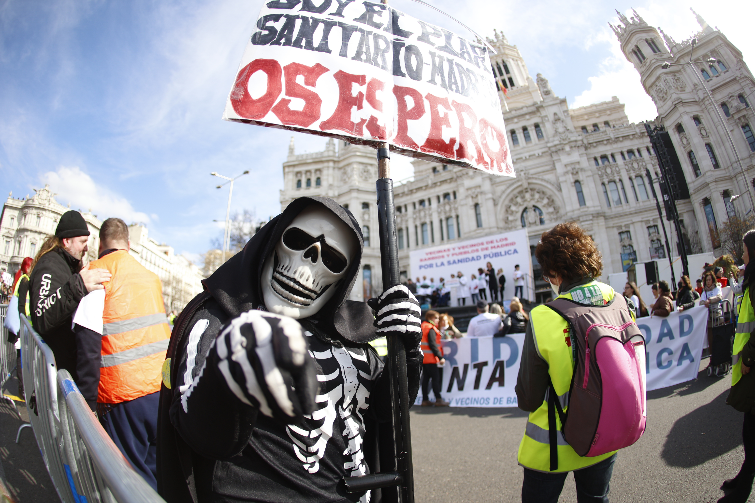 Manifestacin en defensa de la sanidad pblica, en Madrid.