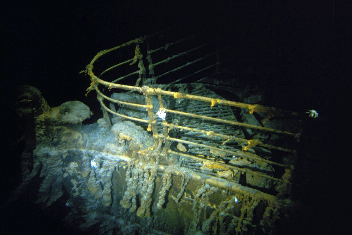An image of the Titanic wreck taken in 1986.