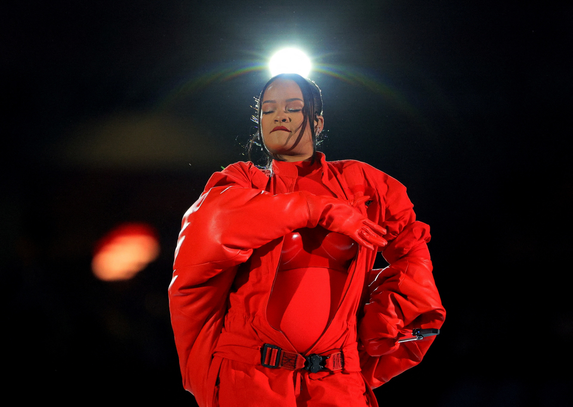 Rihanna, en el intermedio de la Super Bowl.