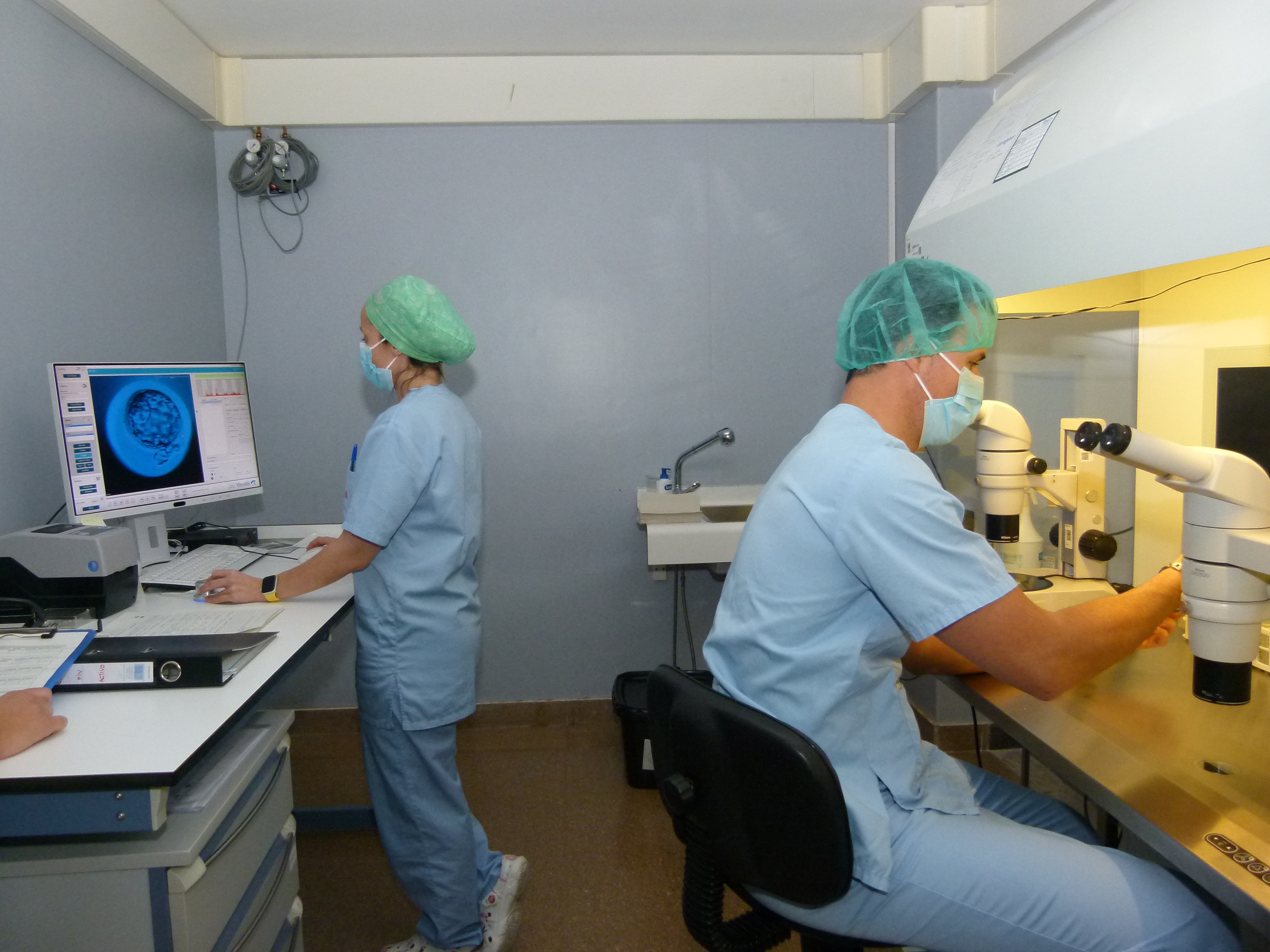 El laboratorio de embriología del Hospital de Alcorcón.
