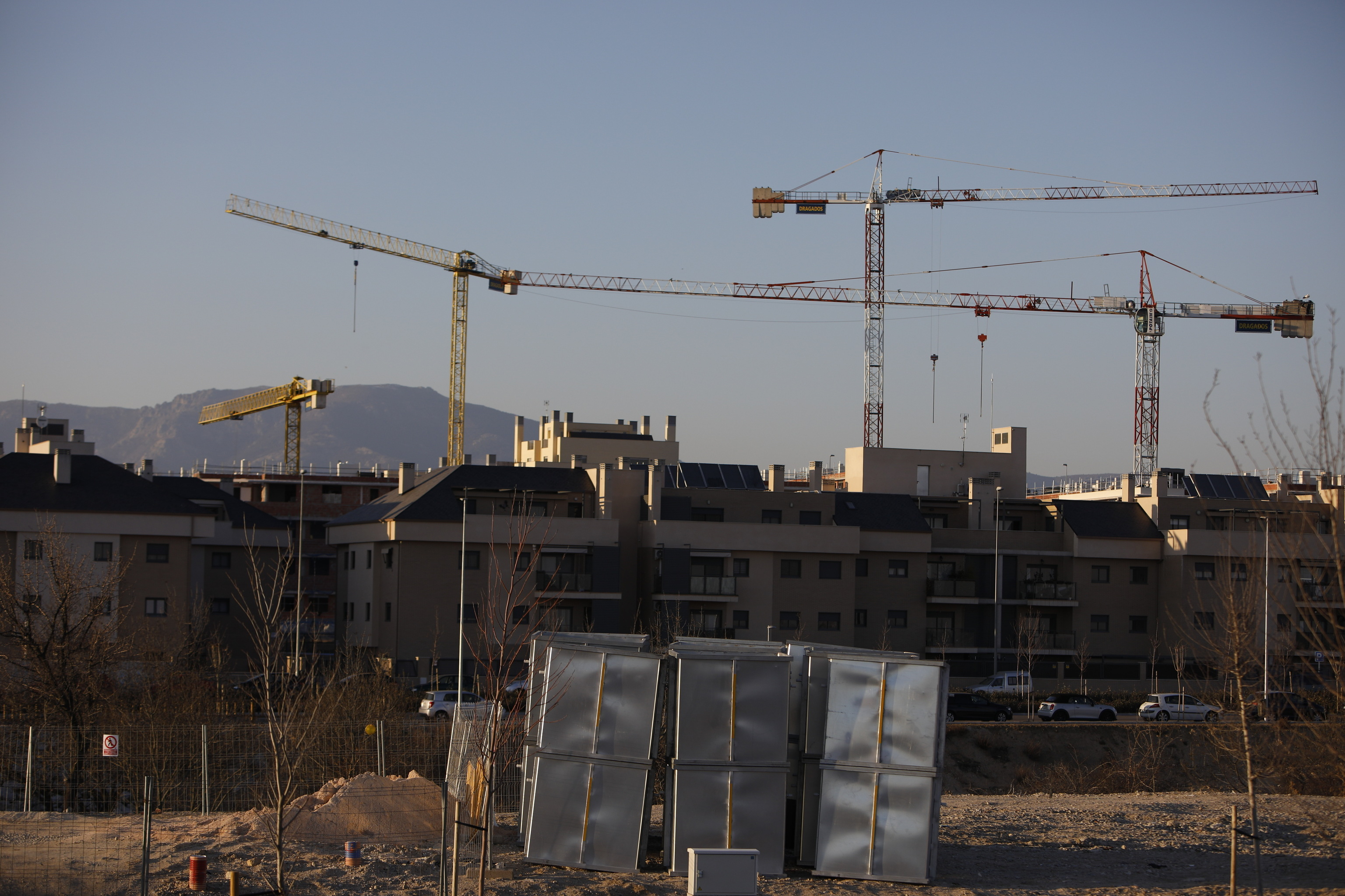Construcción de viviendas en Colmenar Viejo, en las inmediaciones de Madrid.