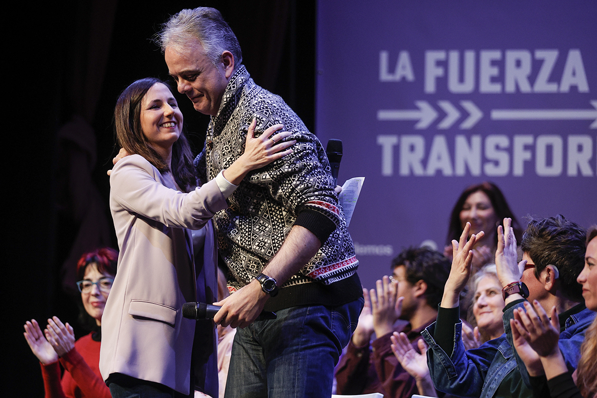 Belarra, con el candidato de Podemos en la Comunidad Valenciana, Hctor Illueca.