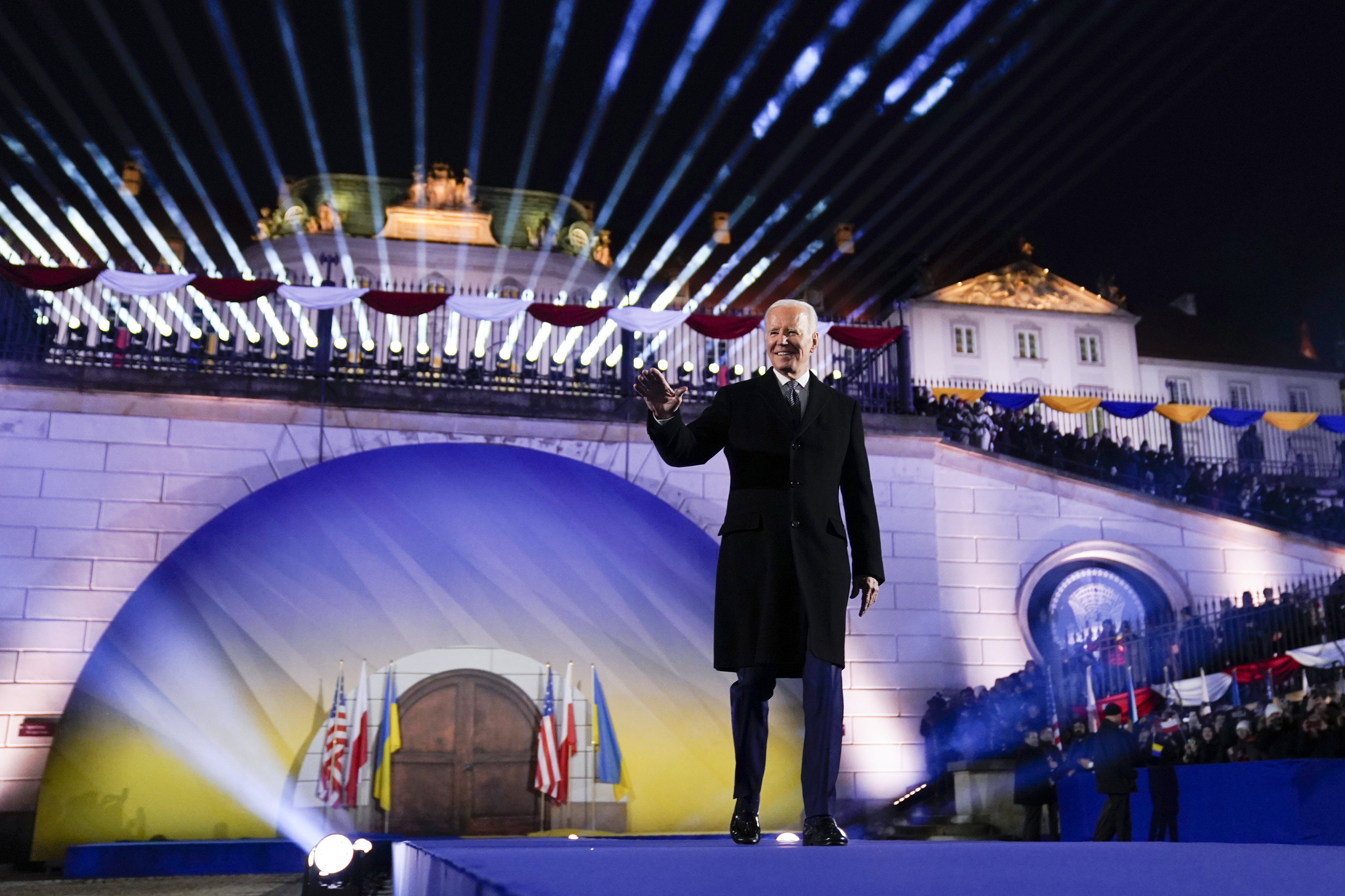 Joe Biden, empieza su discurso en el Castillo Real de Varsovia.