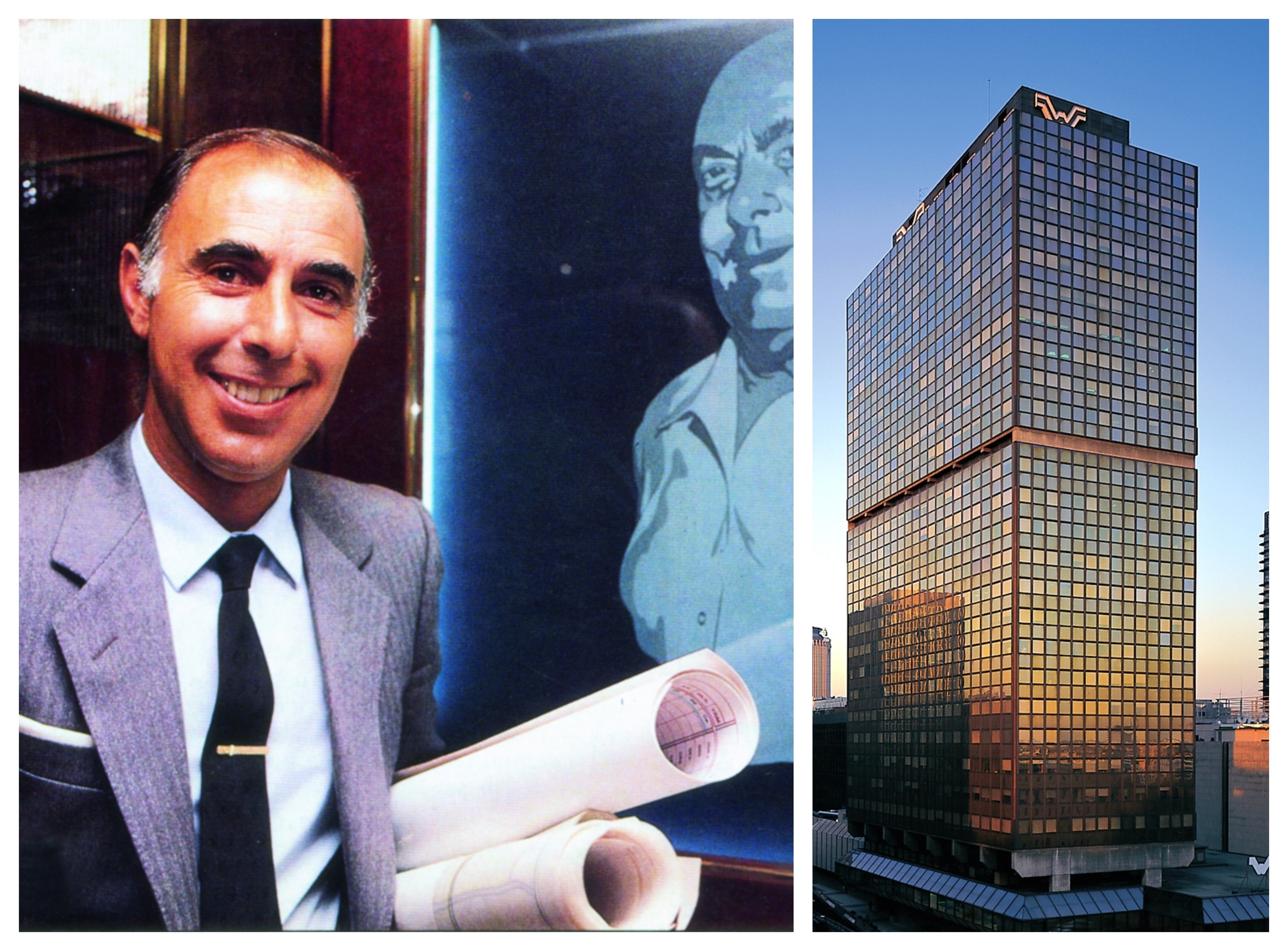 El empresario Florentino Reyzbal Larrouy en su despacho de la torre Windsor en los aos 80