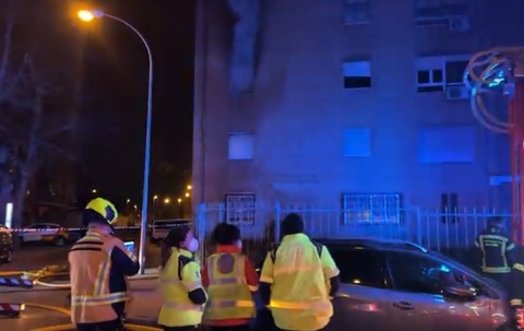 imagen del edificio quemado