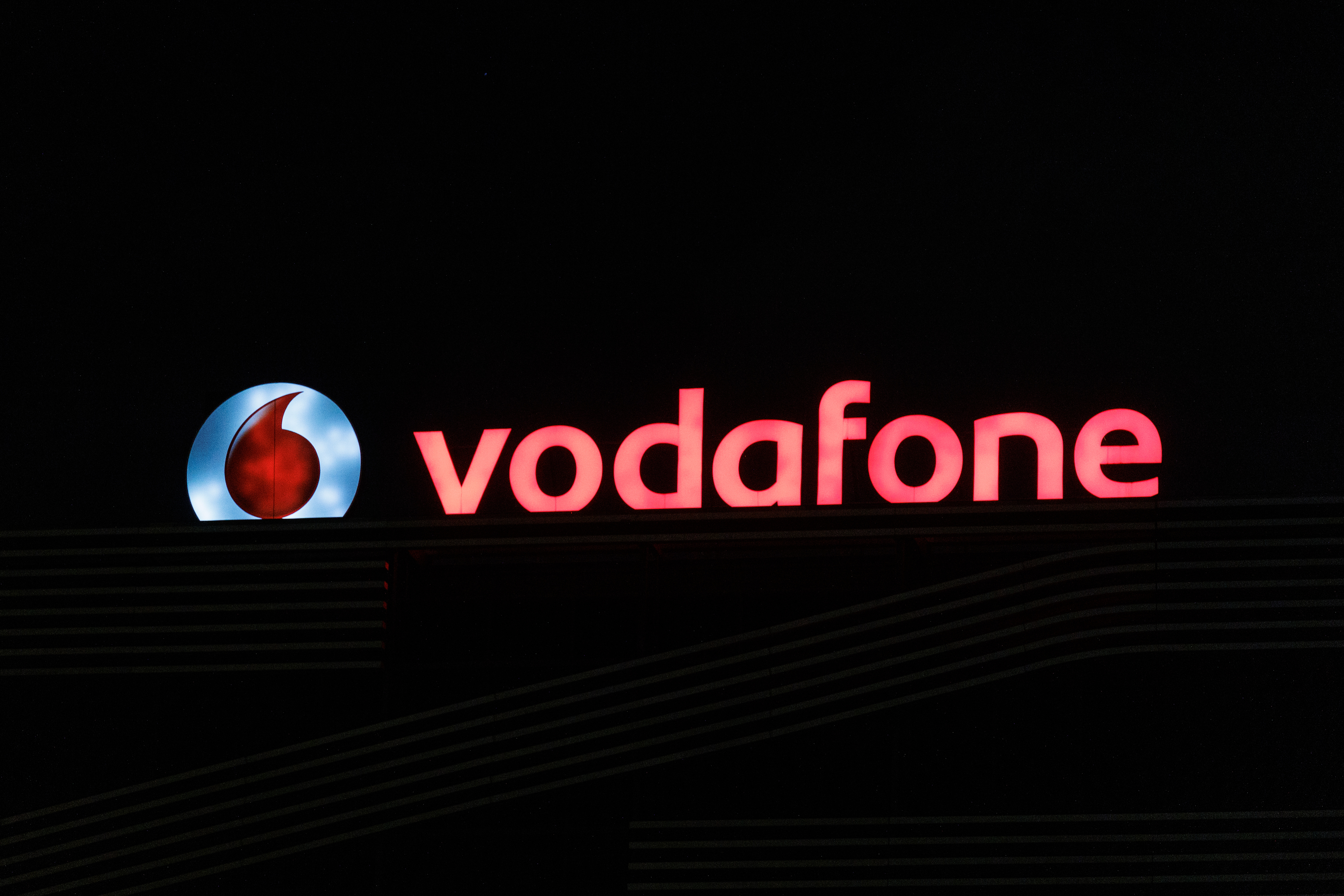 Imagen del logotipo de Vodafone en Madrid.