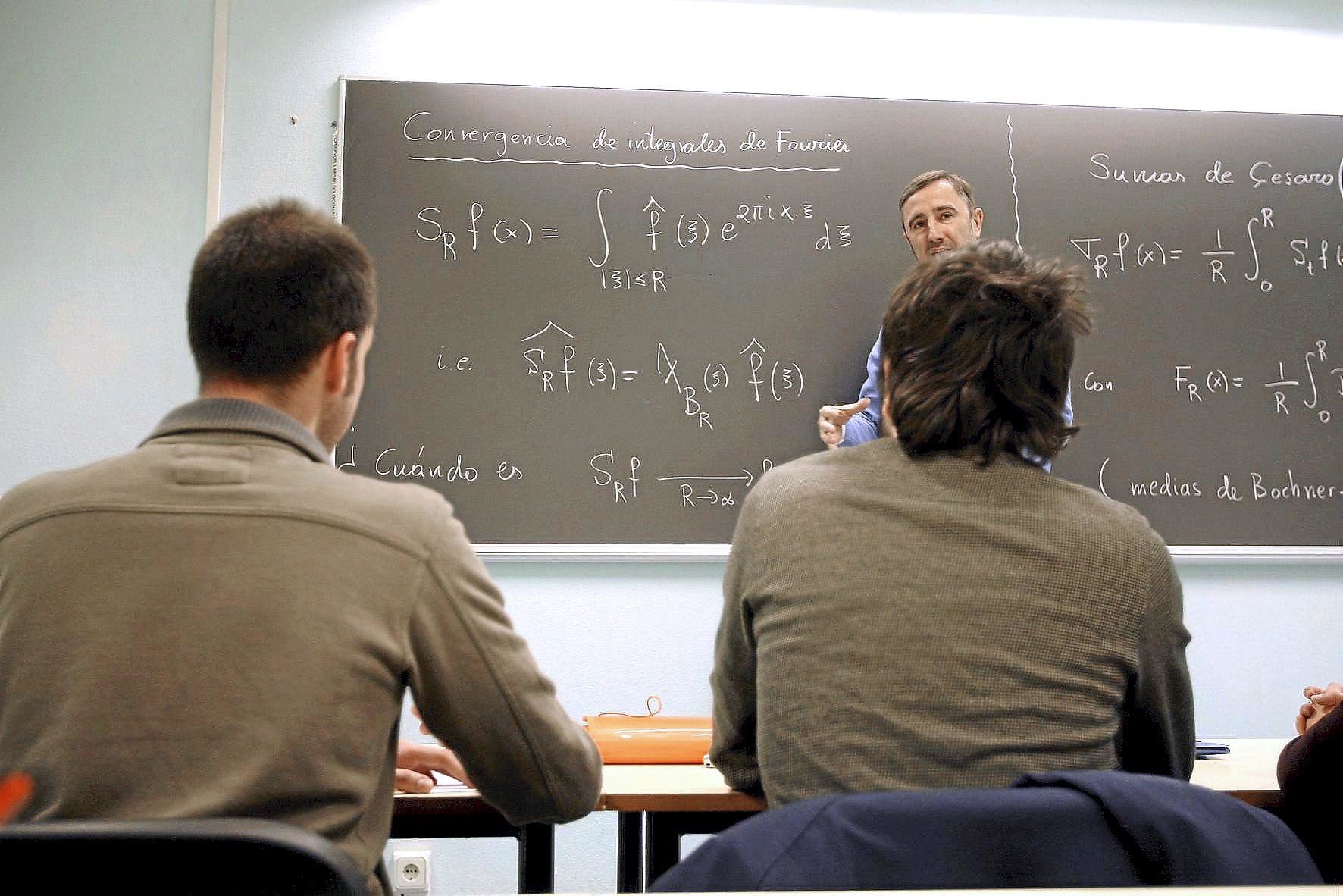 Clase de Matemáticas en la Universidad Autónoma de Madrid.