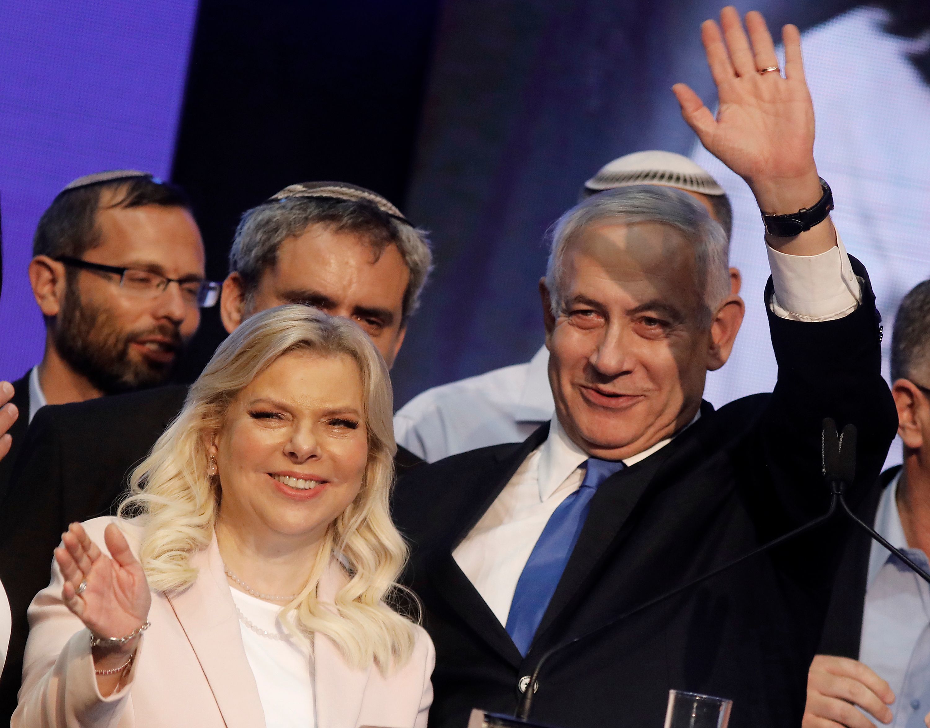 Sara Netanyahu junto a su marido Benjamn Netanyahu.