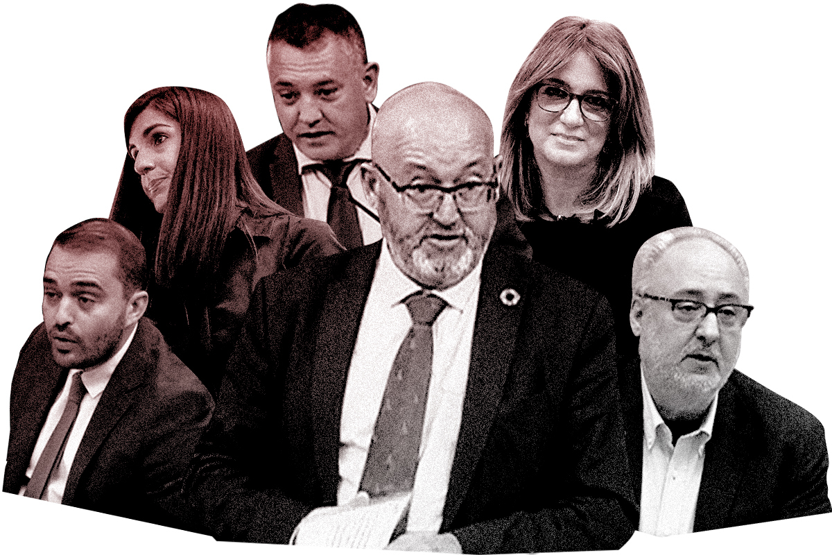 Los cinco diputados del PSOE confirmados junto a 'Tito Berni' en el Ramses... y siete manchados ms