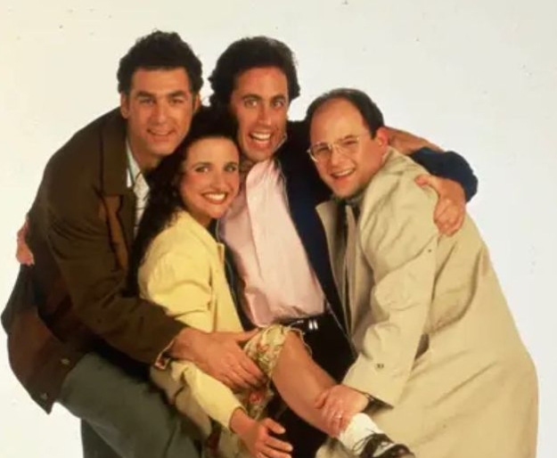 De izquierda a derecha: Michael Richards, Julia Louis-Dreyfus, Jerry Seinfeld y Jason Alexander.