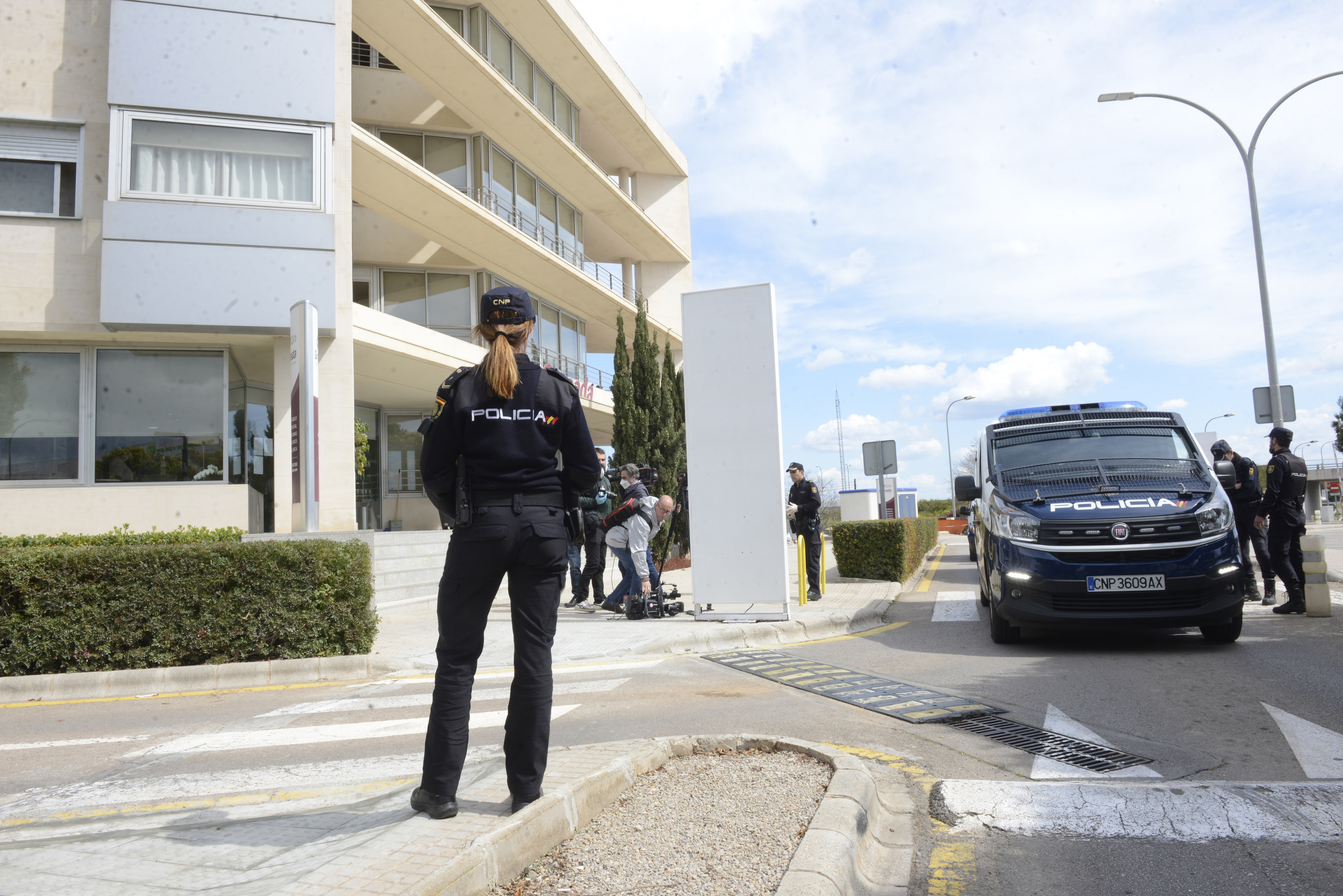 Un furgn de Polica Nacional en Mallorca.