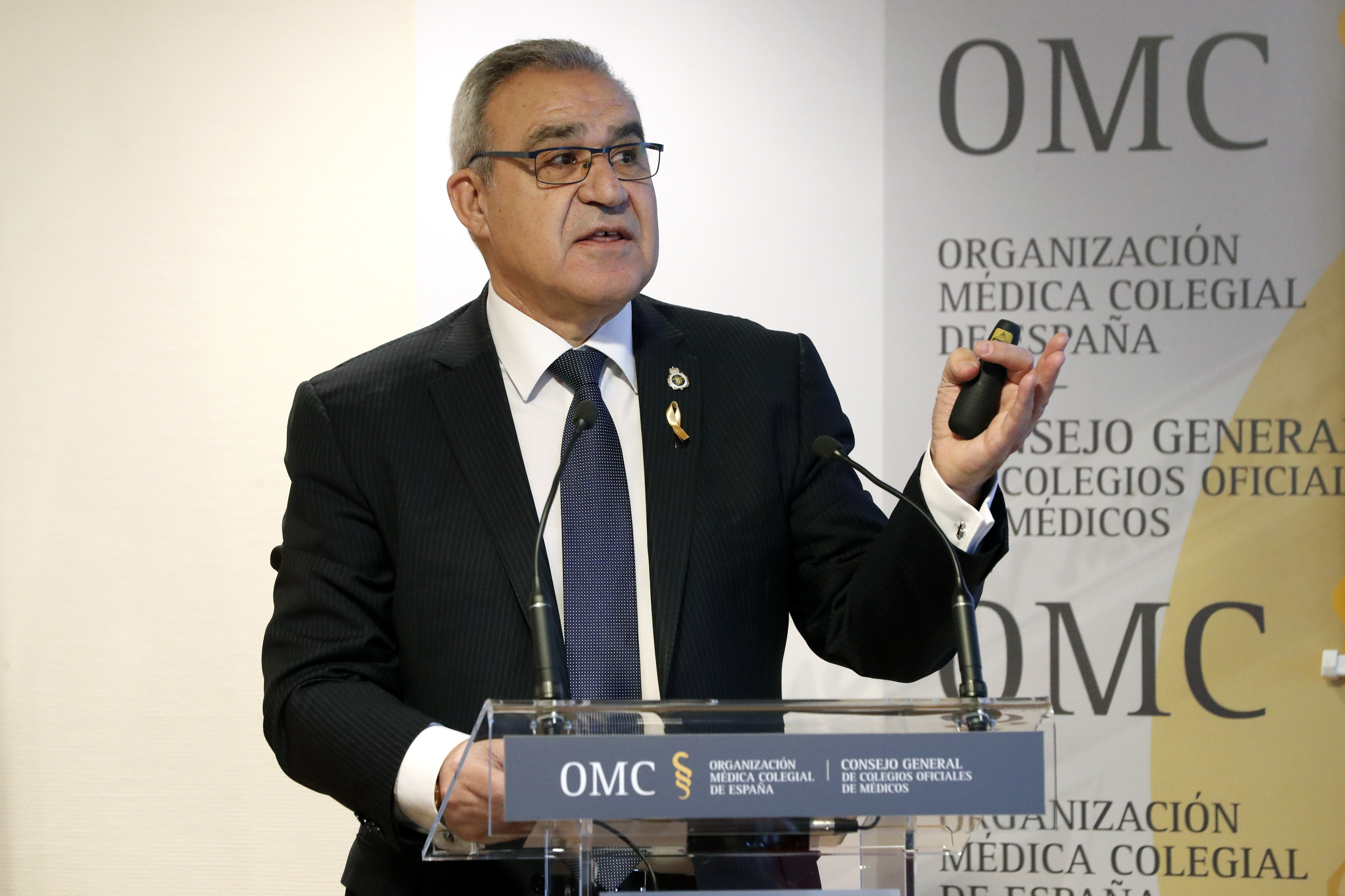José María Rodríguez Vicente, secretario general del Consejo y miembro del Observatorio Nacional de Agresiones, durante la presentación de los datos.