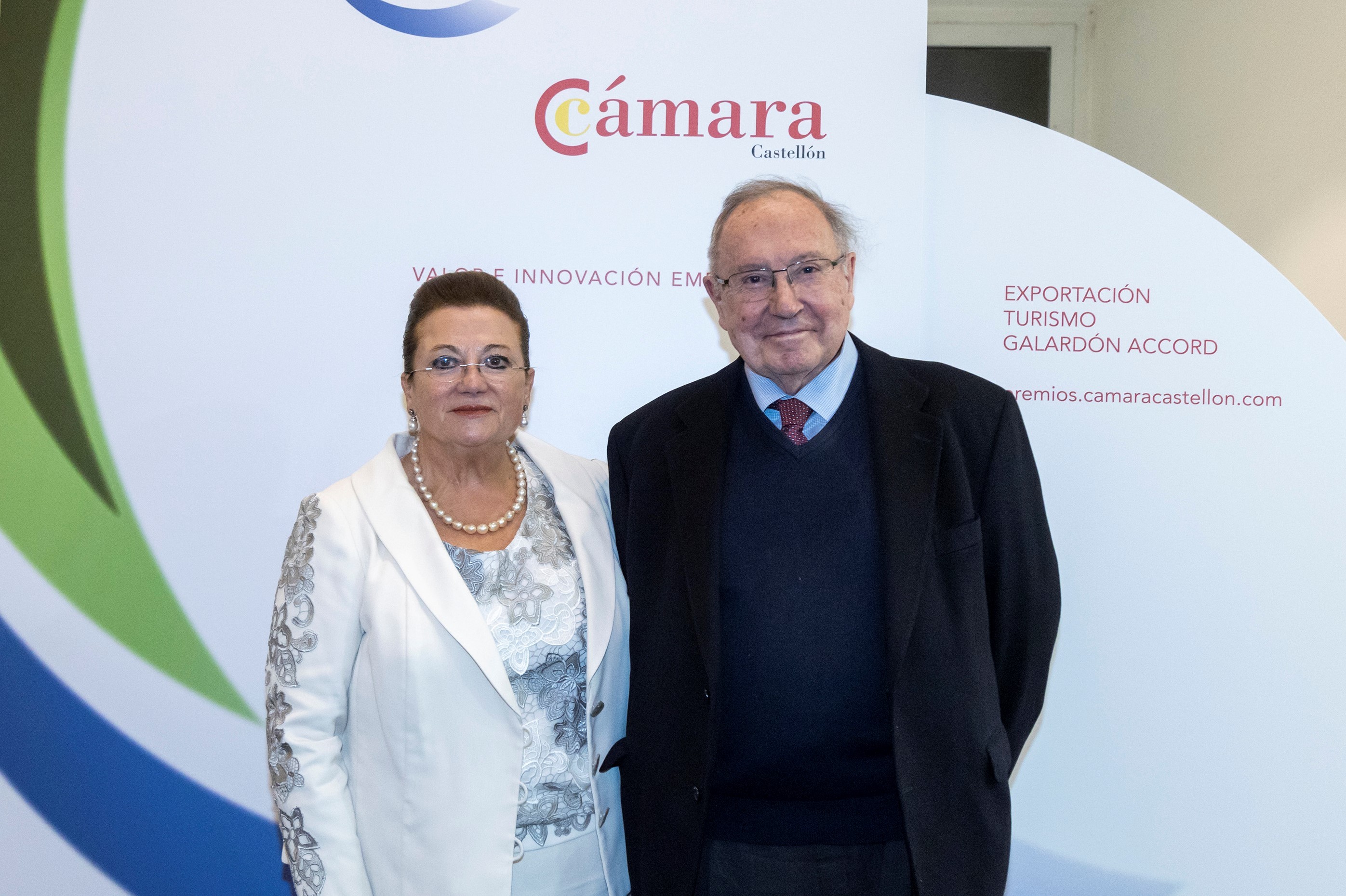 La presidenta de la Cmara de Castelln y el presidente de la Cmara de Comercio de Espaa.