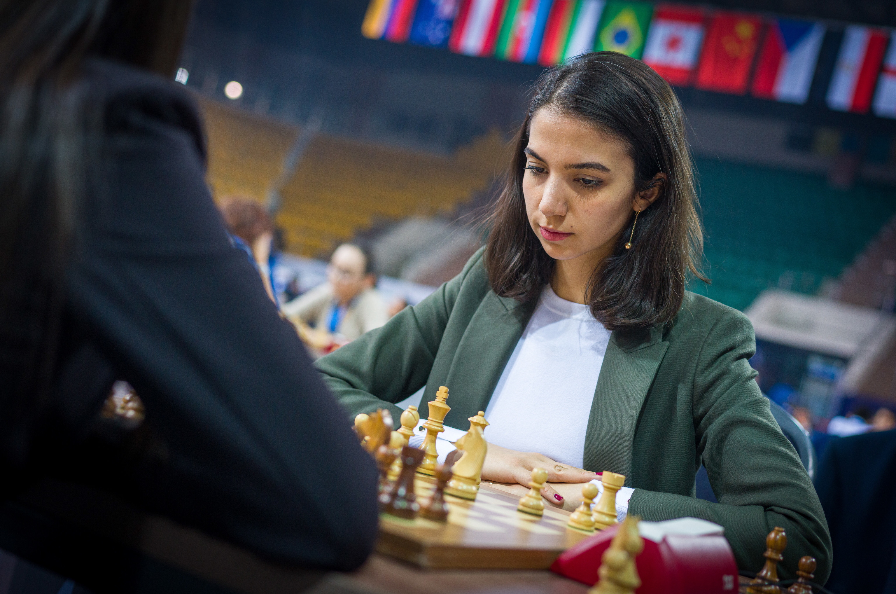 La ajedrecista iran Sarasadat Khademalsharieh, en un torneo el pasado diciembre.
