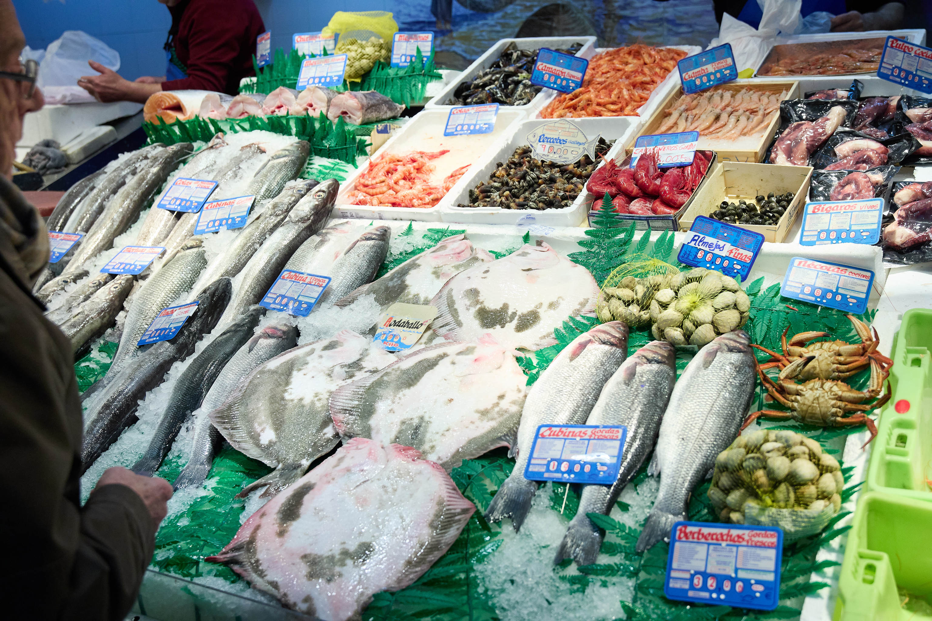 Pescado en un mercado madrileño.