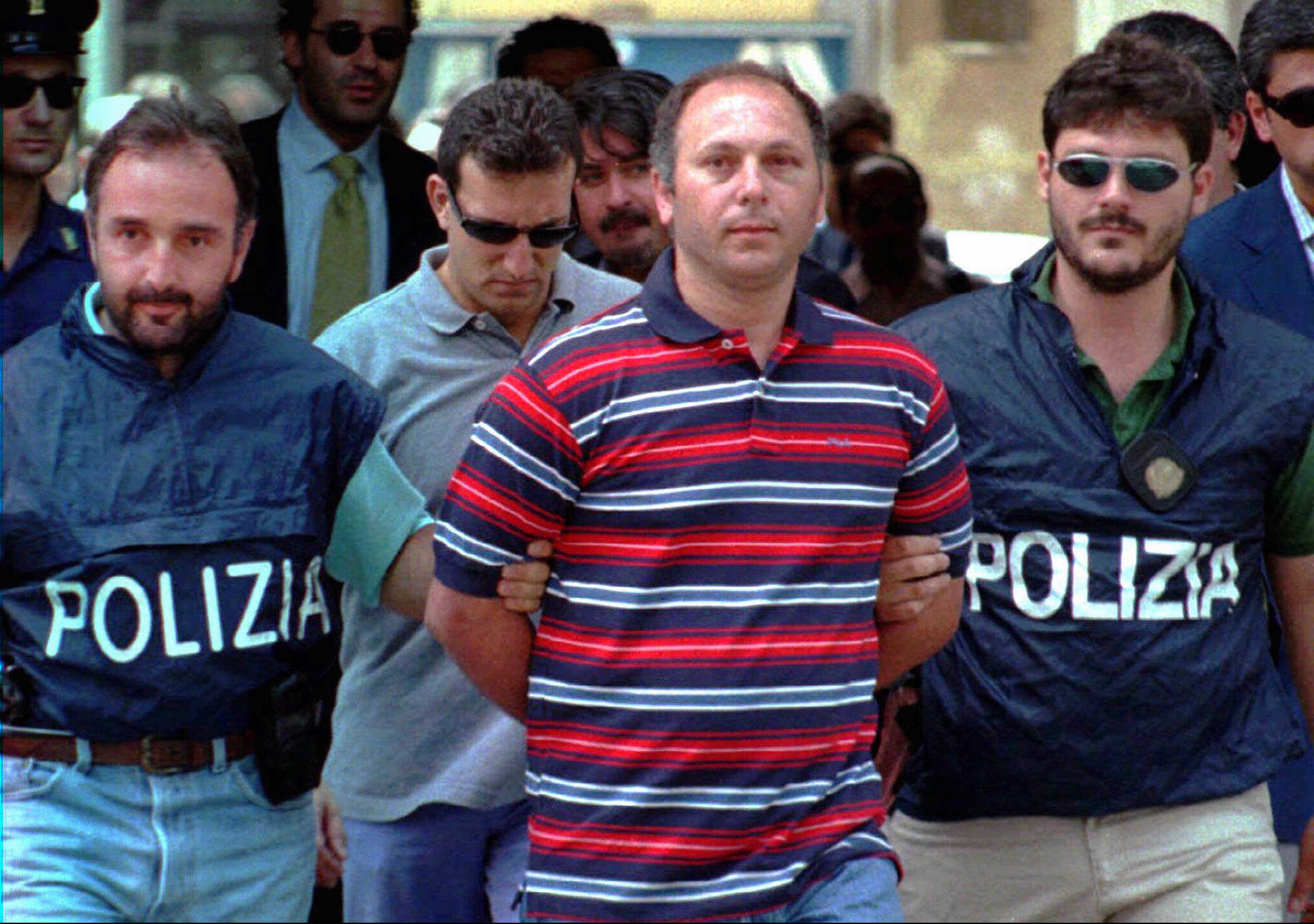 Gaspare Spatuzza a su llegada a la carcel de Palermo en 1997.