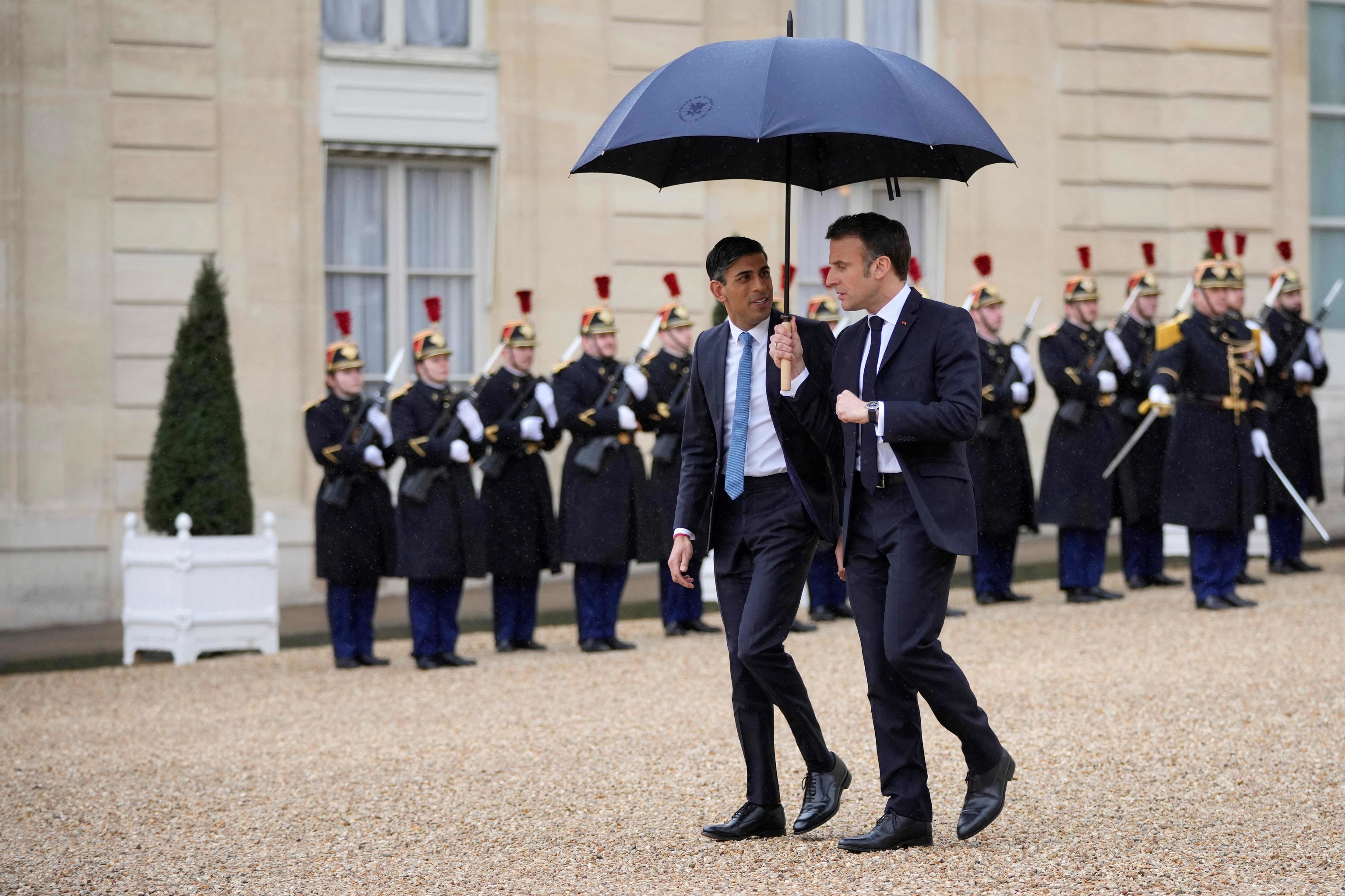 Emmanuel Macron y Rishi Sunak, en Pars.