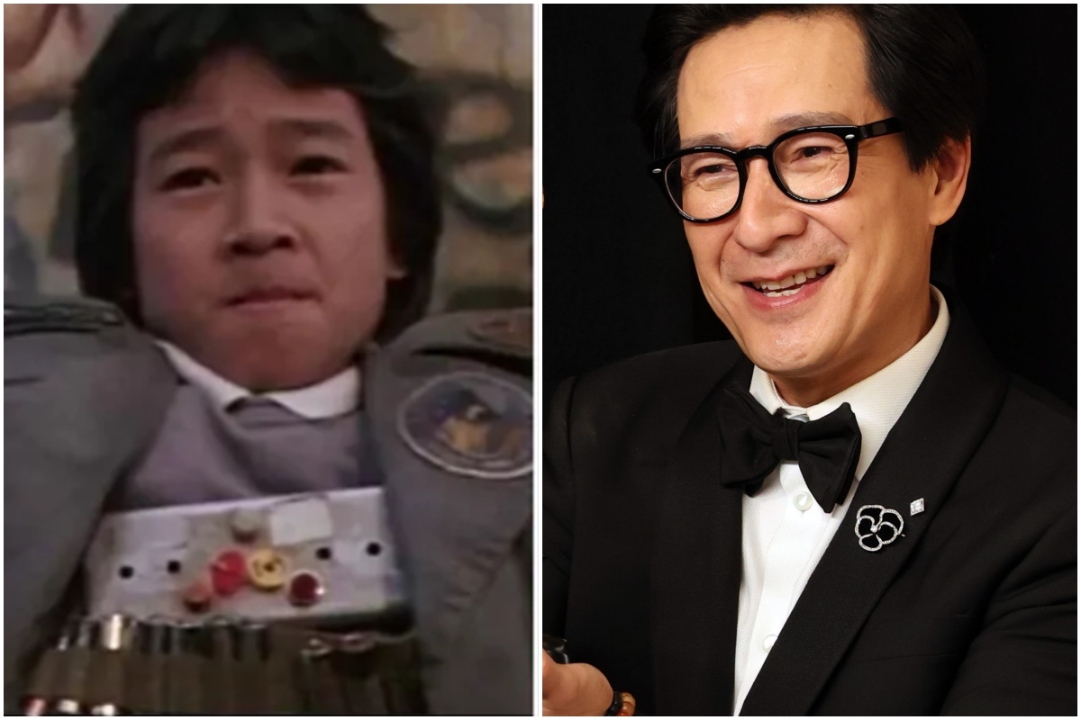 Ke Huy Quan, en Los Goonies (i)y tras conseguir el Oscar.