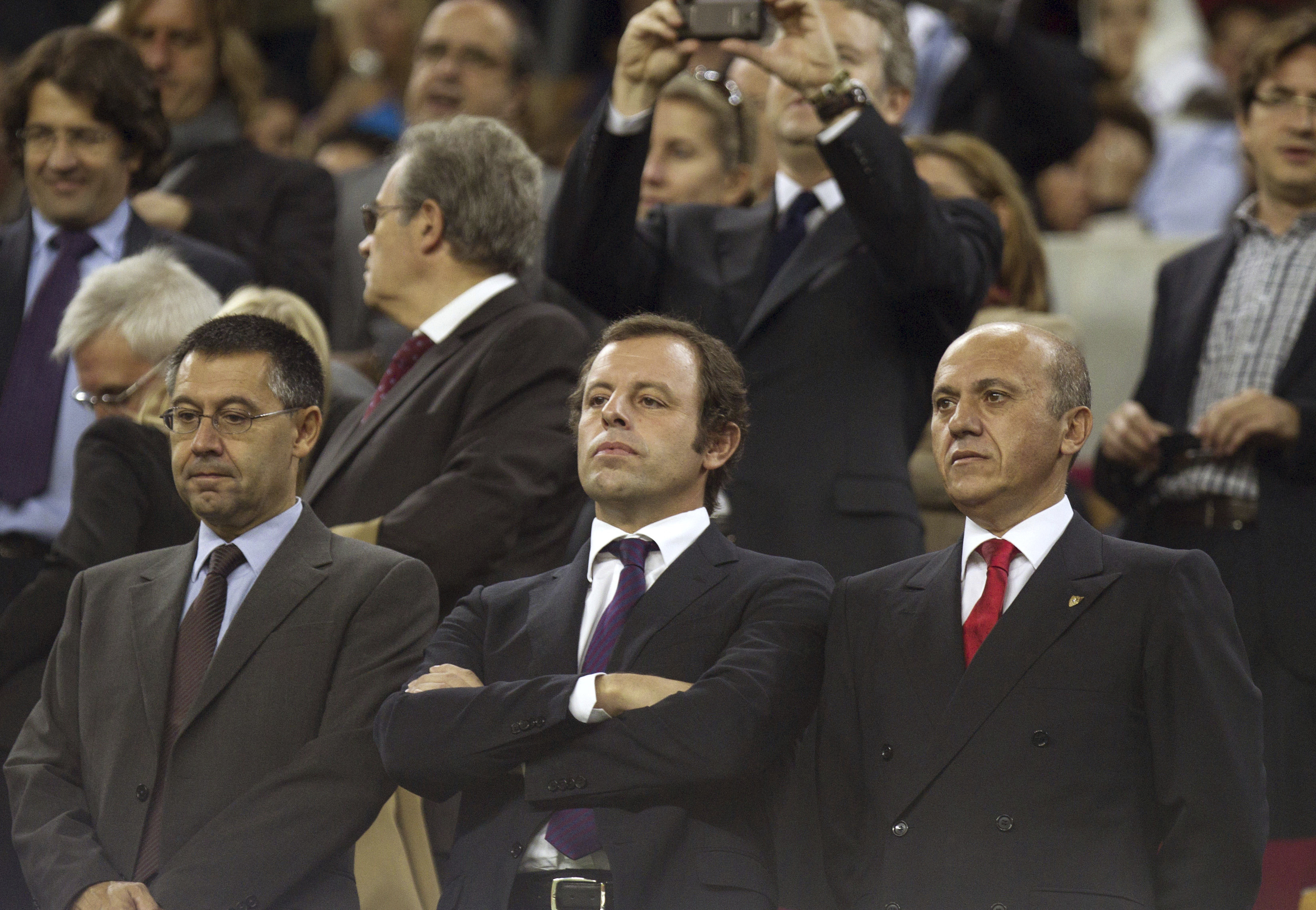 Los ex presidentes del Barcelona Bartomeu y Sandro Rosell.