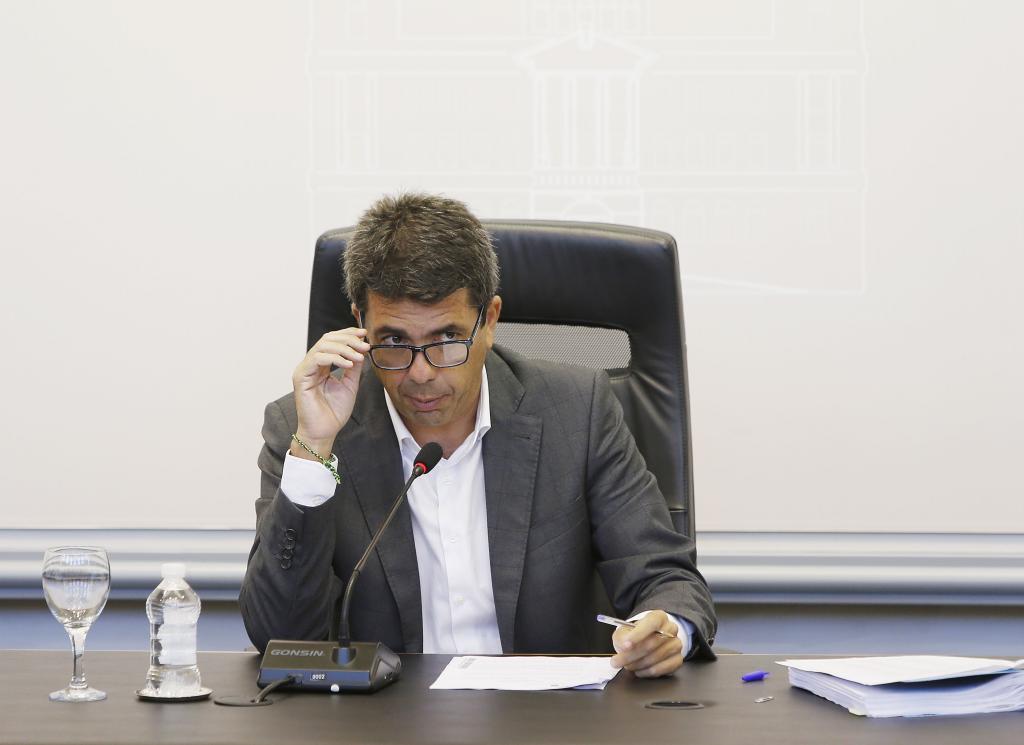El presidente del PPCV y de la Diputacin de Alicante, Carlos Mazn, en un pleno de la institucin provincial.