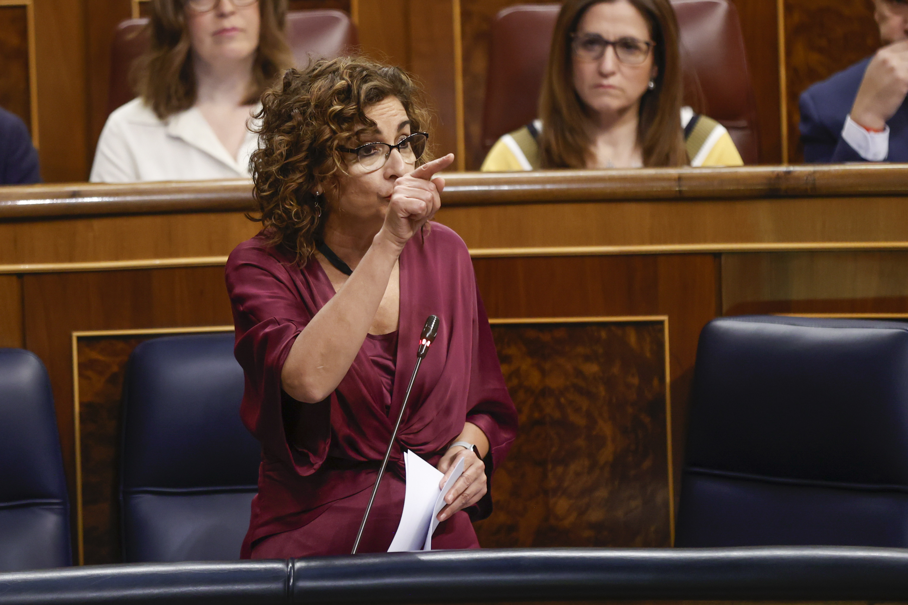 La ministra de Hacienda, María Jesús Montero, este miércoles en el Congreso.