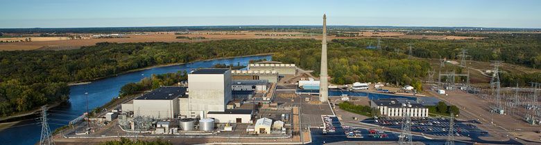 Vista aérea de la central nuclear de Monticello en Mineápolis.