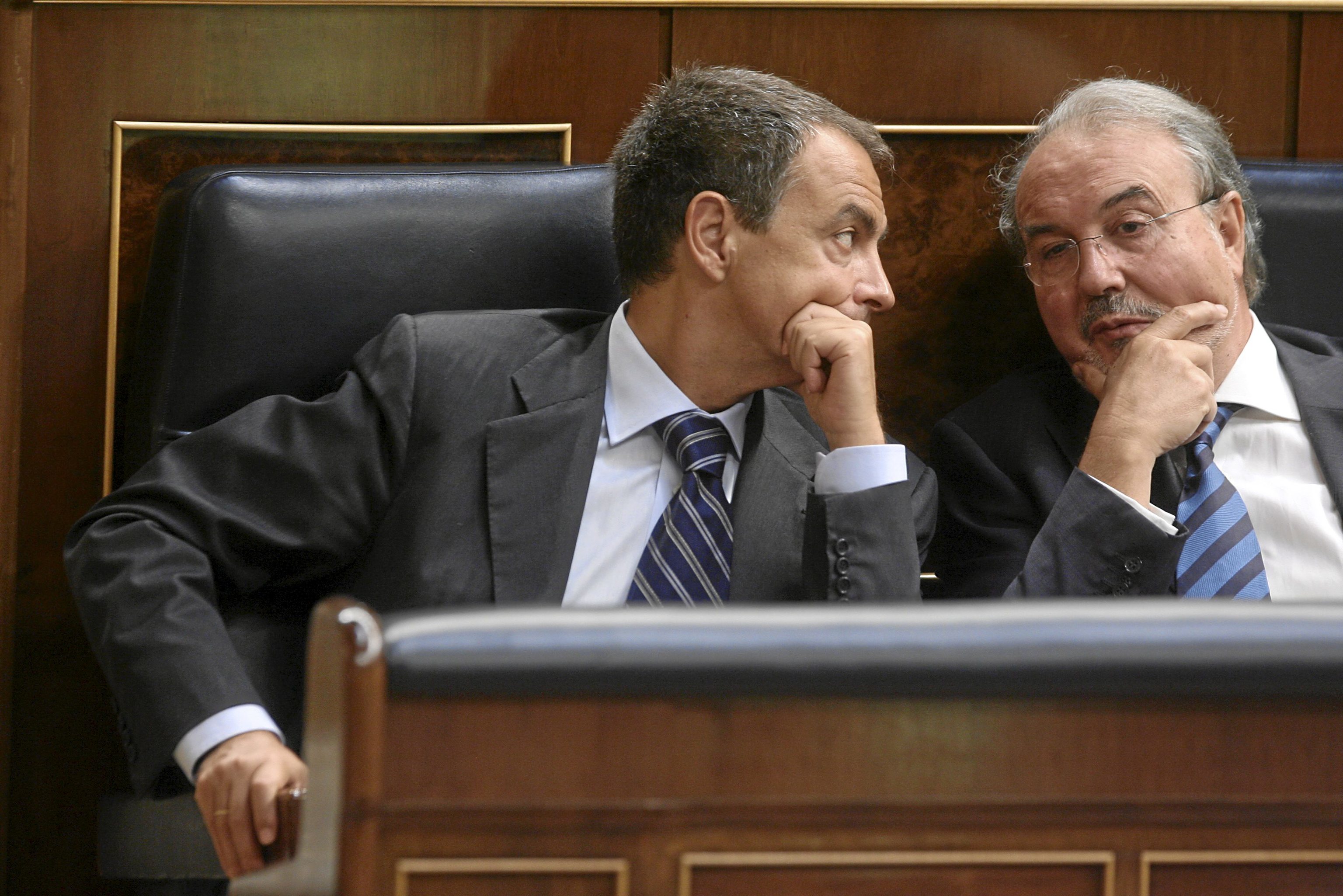 José Luis Rodríguez Zapatero y Pedro Solbes.