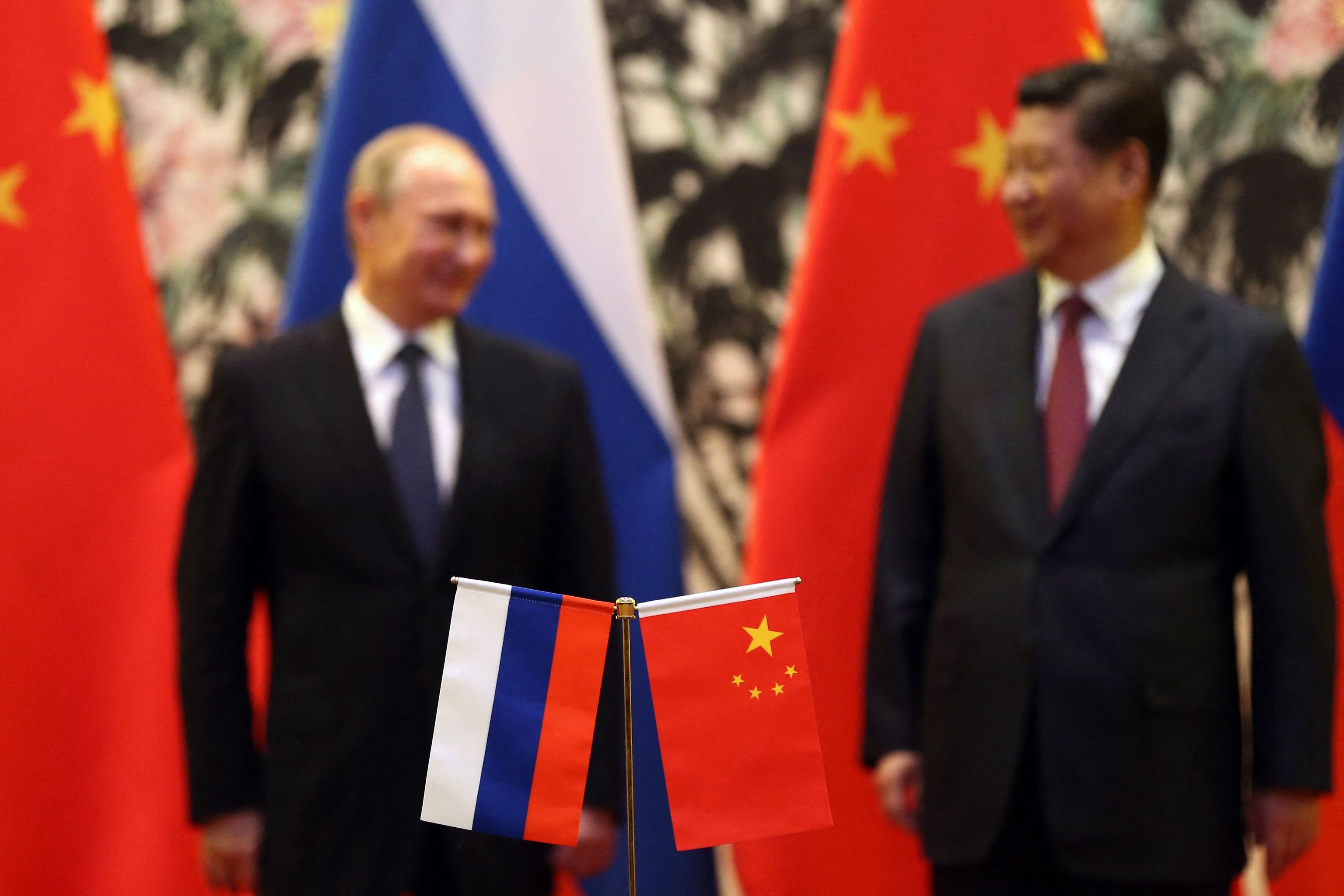 Vladimir Putin y Xi Jinping, durante una ceremonia de Estado en Pekín, en 2014.