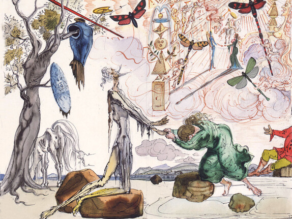 Ilustracion de Dalí parauna versión del 'Quijote', 1946