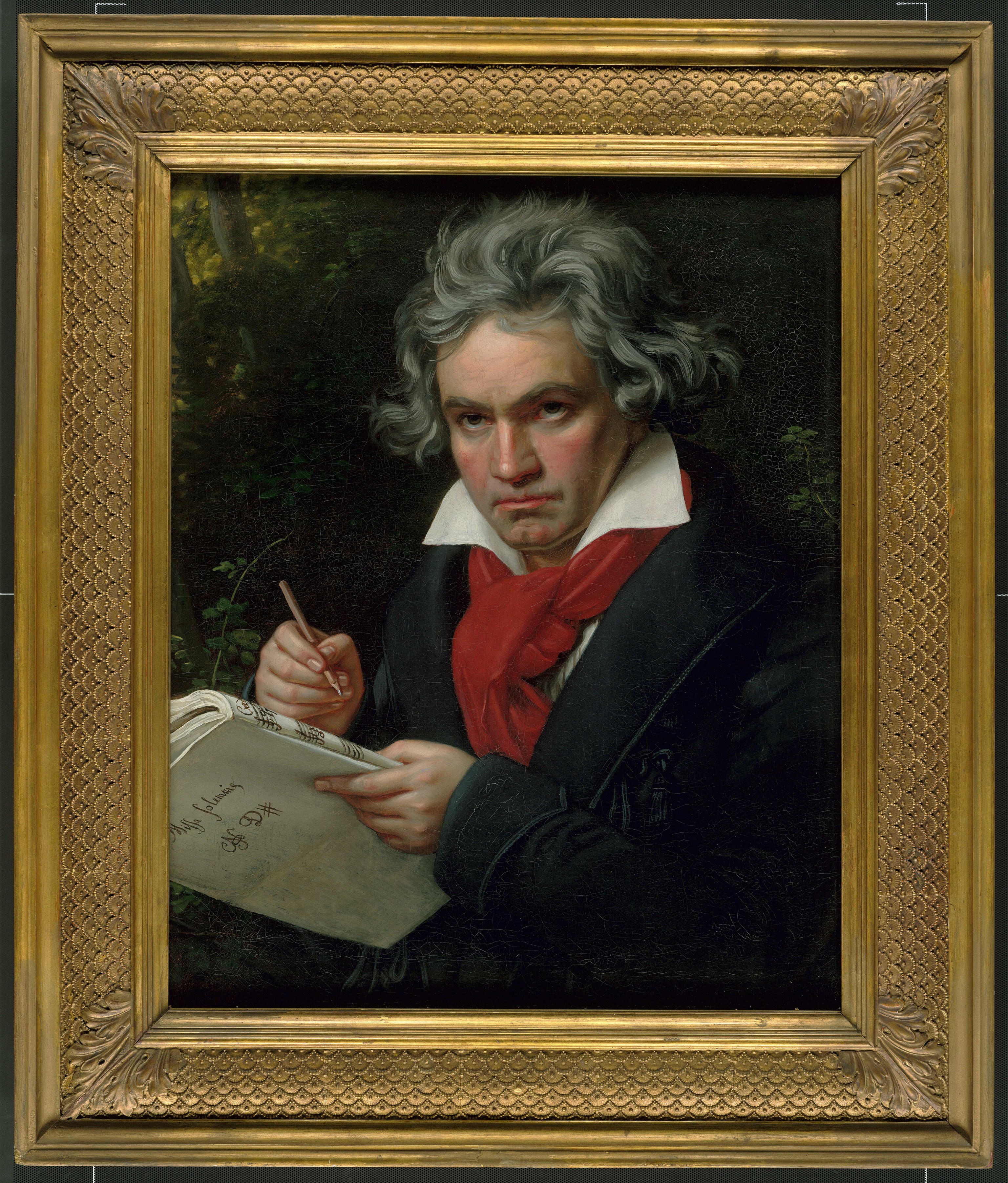 Retrato de Ludwig van Beethoven realizado por Joseph Karl Stieler en 1820