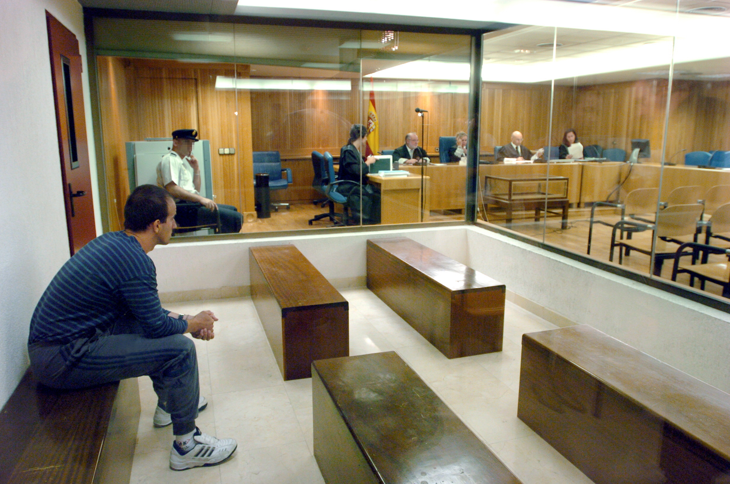 El etarra Jose Ignacio Guridi Lasa, durante el juicio contra l en la Audiencia Nacional por el atentado de Sallent de Gllego.