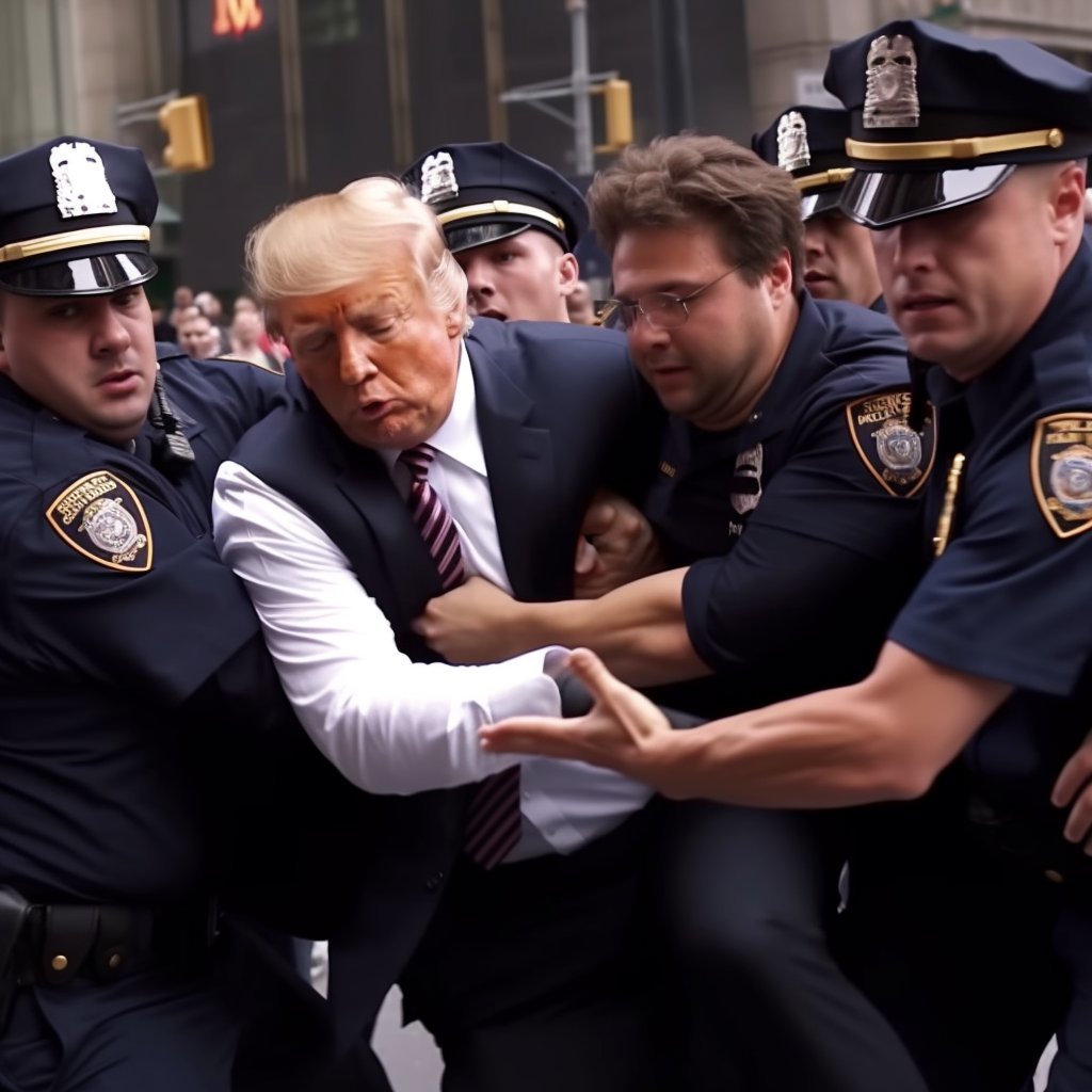 El ex presidente de EEUU, Donald Trump, durante su 'detención'.