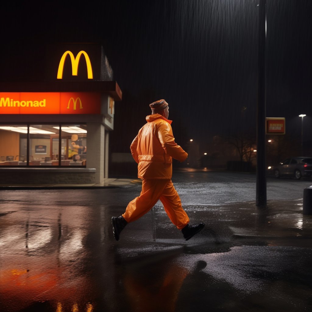 Trump 'huye' de la cárcel y acaba en el McDonalds.