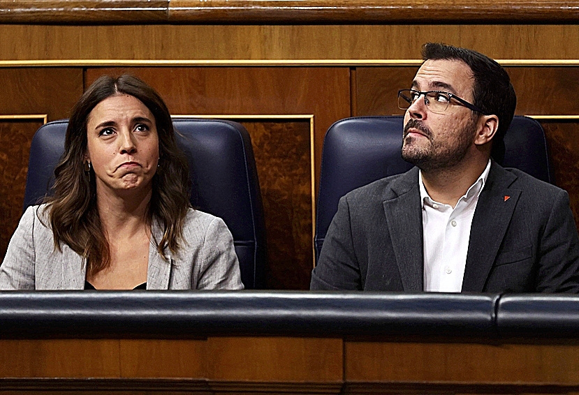 Irene Montero (Podemos) y Alberto Garzón (IU).