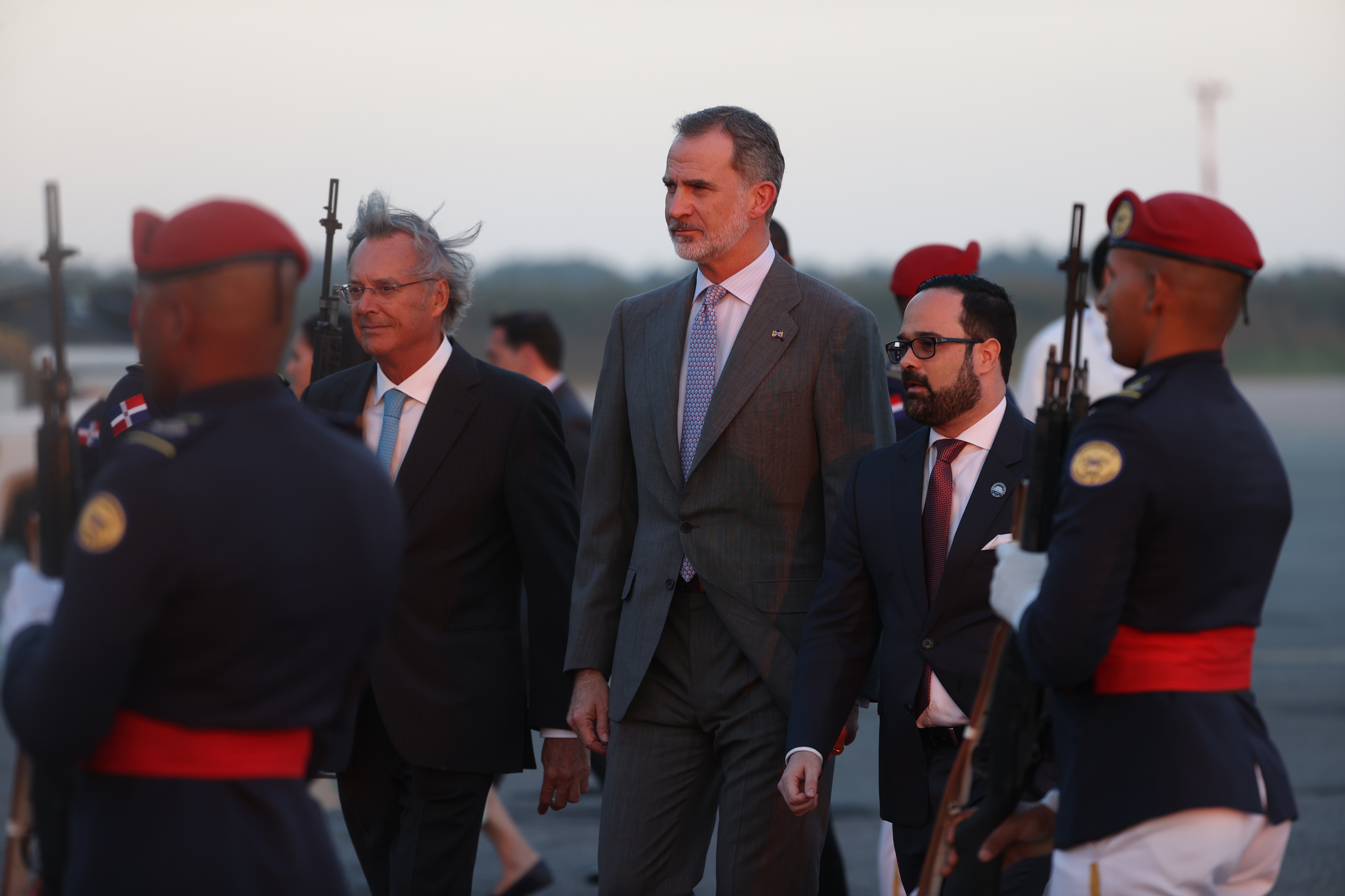 Felipe VI, a su llegada a Santo Domingo (Repblica Dominicana).