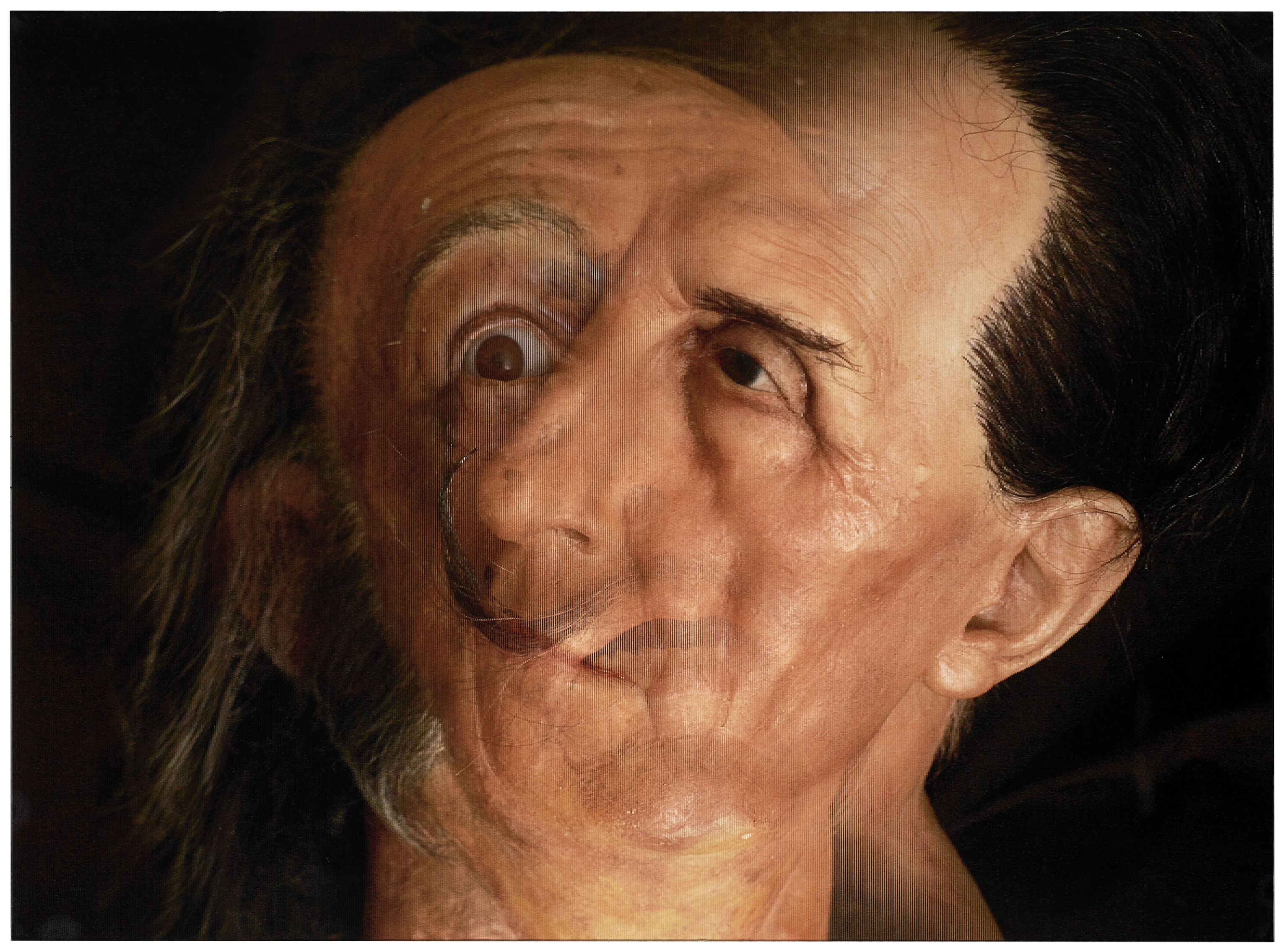 'Imatge lenticular de Dal i Duchamp en dibond' por Carlos Pazos.