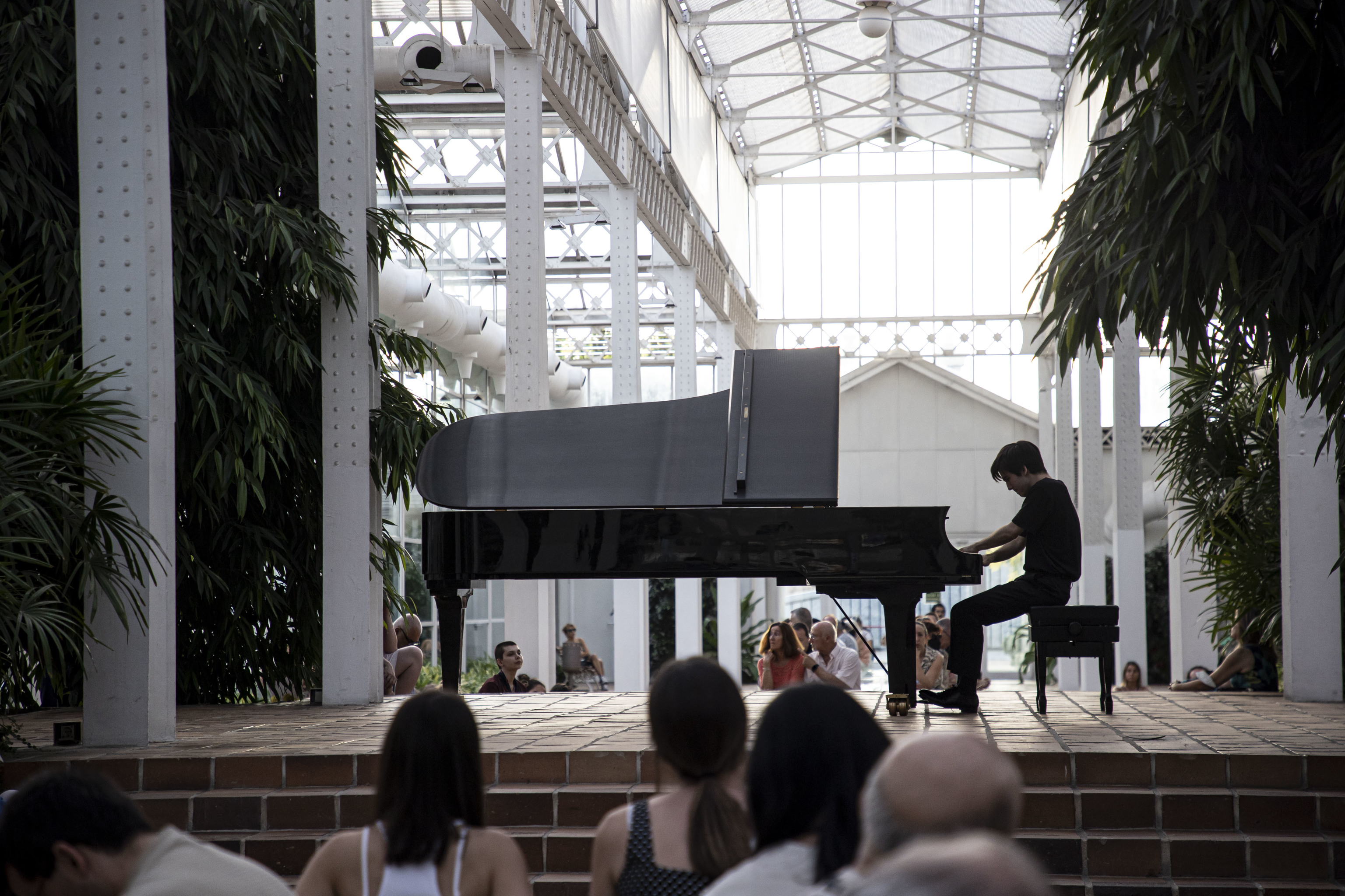 Un pianista en el Invernadero de Arganzuela.