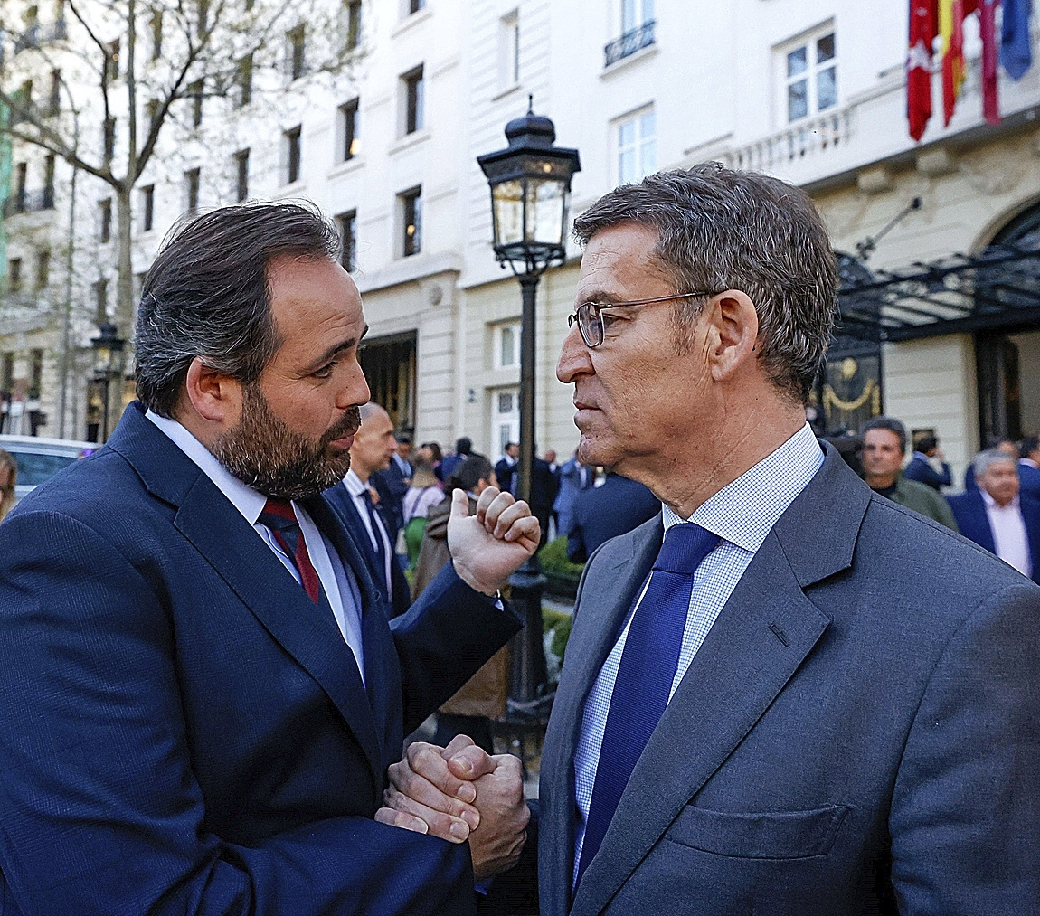 El lder del PP en Castilla-La Mancha, Paco Nez, y el presidente del partido, Alberto Nez Feijo.