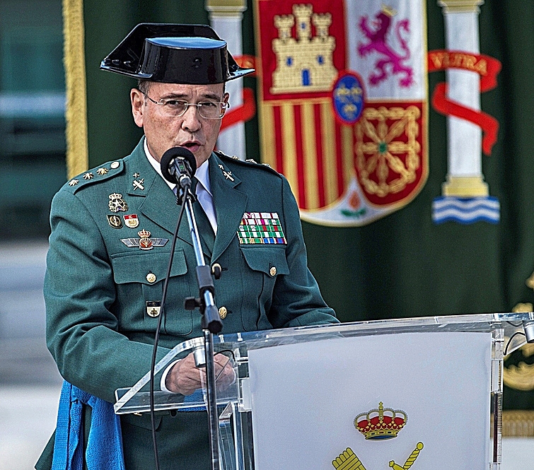 El coronel Diego Pérez de los Cobos, en un acto en Madrid en 2018.