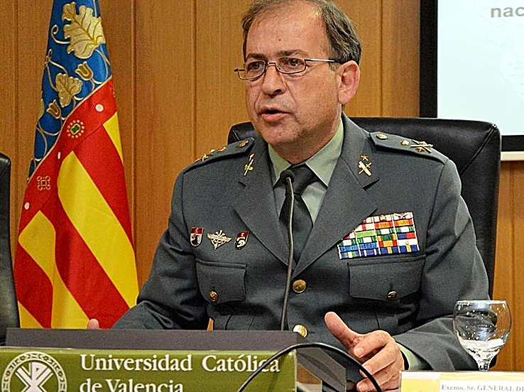 The General of the Civil Guard Francisco Espinosa Navas, accused in the 'Meditor case'.