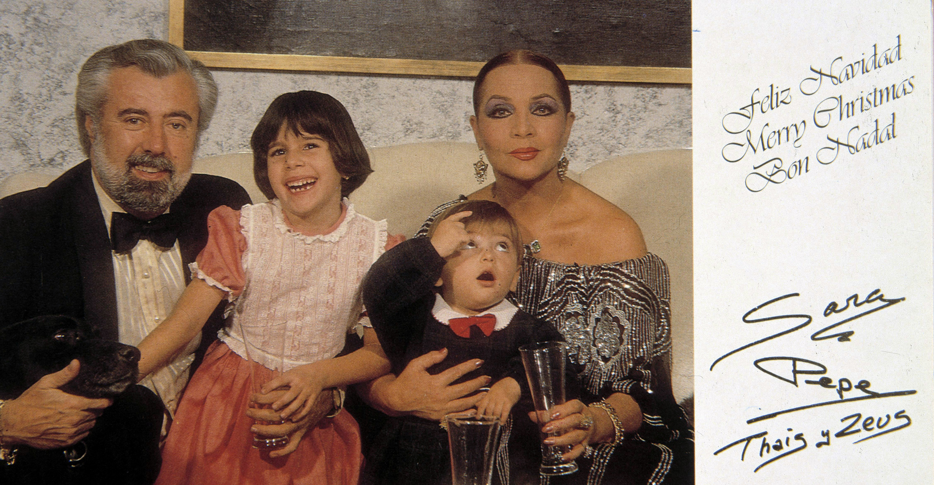 Sara Montiel, Pepe Tous y sus hijos, Thais y Zeus.